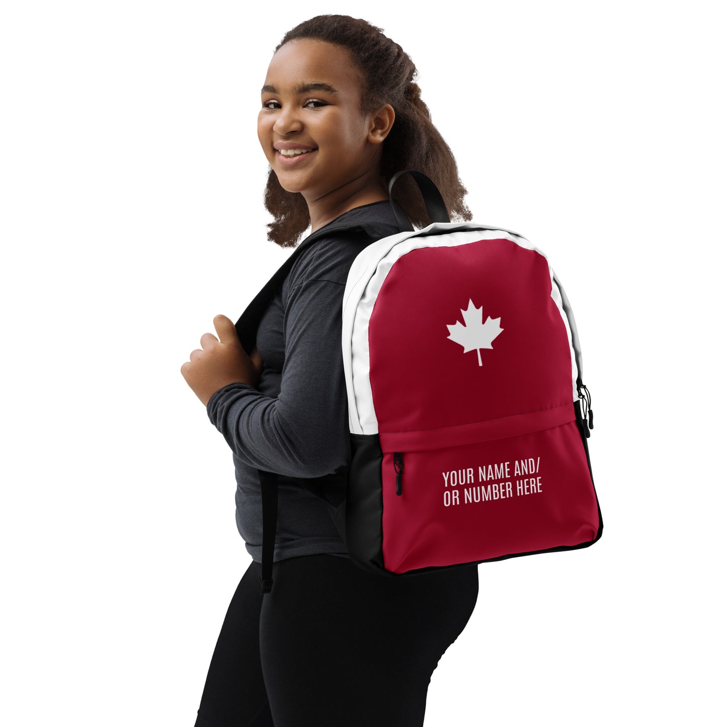 Backpack with Maple Leaf & Personalization