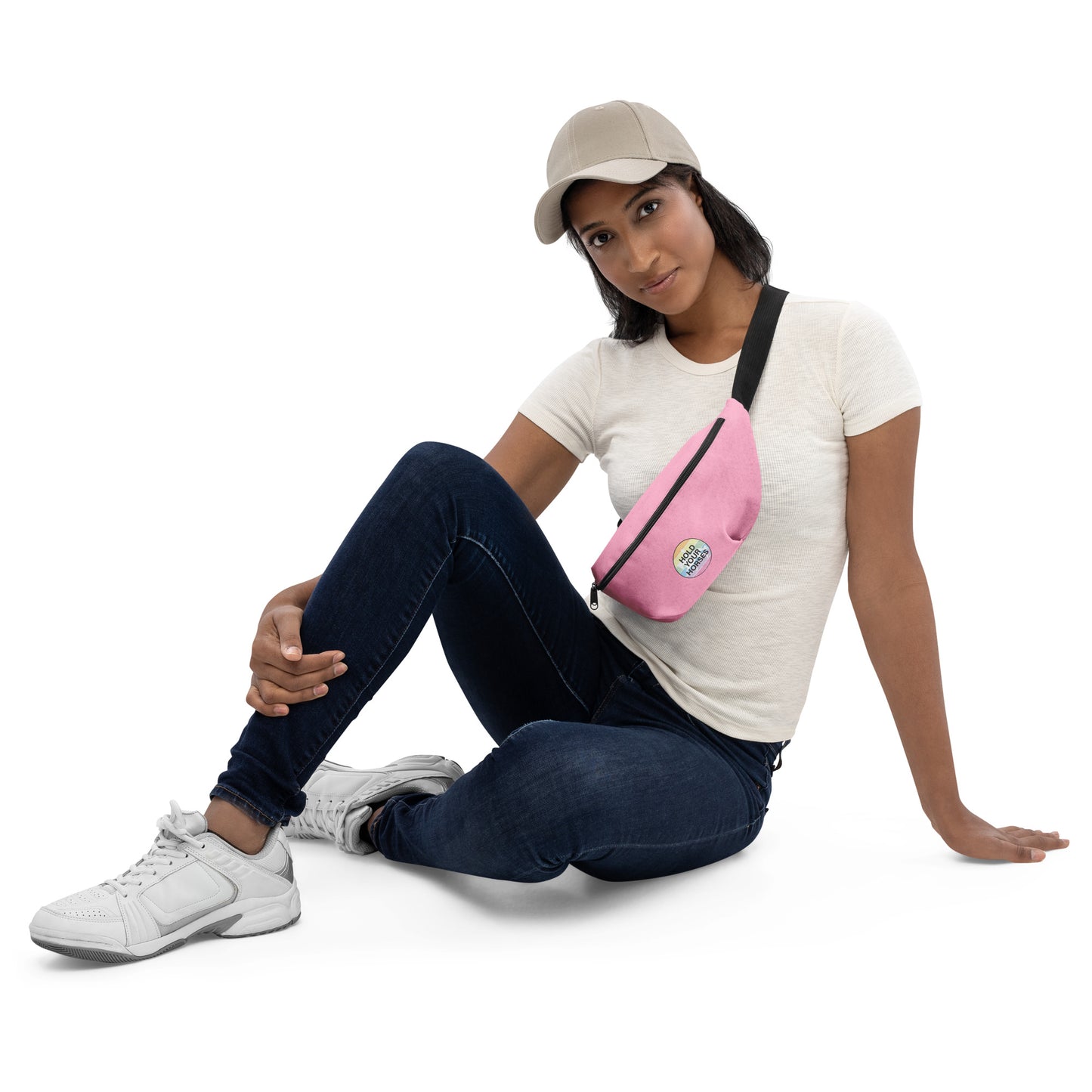 Fanny Pack "HOLD YOUR HORSES" in Cotton Candy