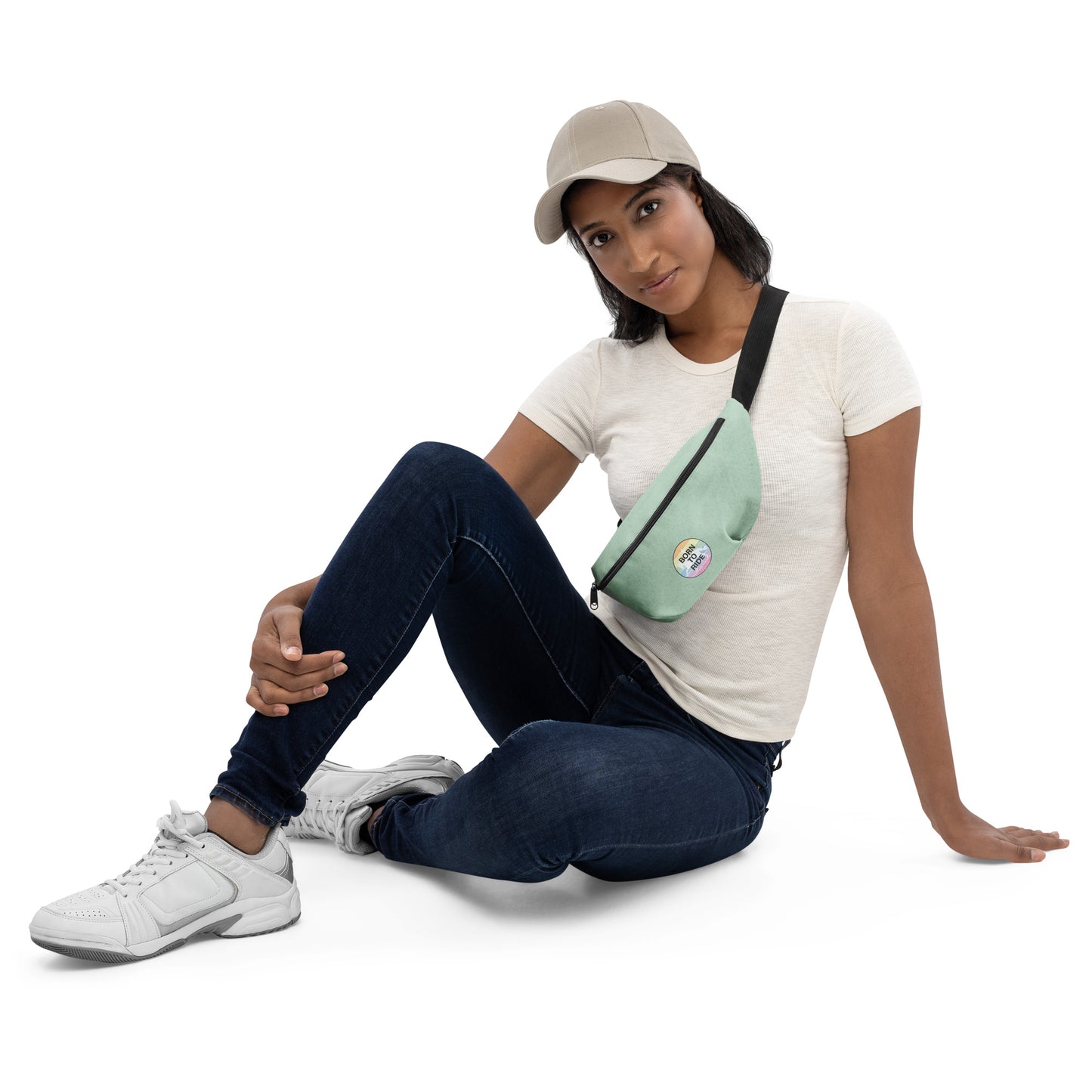 Fanny Pack "BORN TO RIDE" in Sour Apple