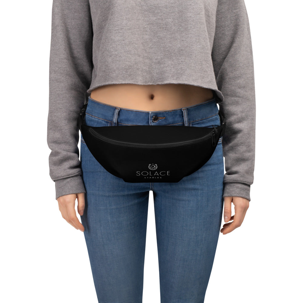 Fanny Pack "SOLACE STABLES" in Classic White on Basic Black