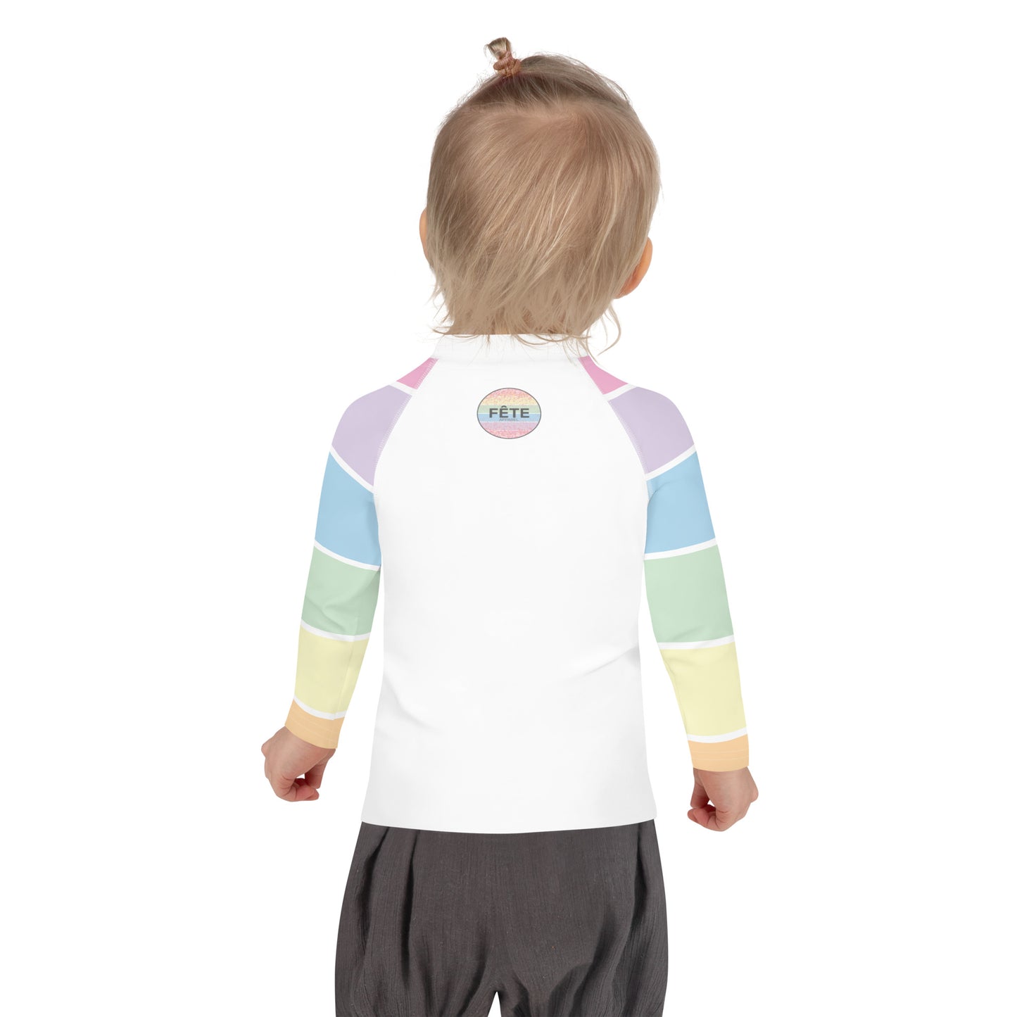 Children's Long-Sleeved Sun Shirt "COOKIES IMPROVE PERFORMANCE" in Fun Fetti Colours