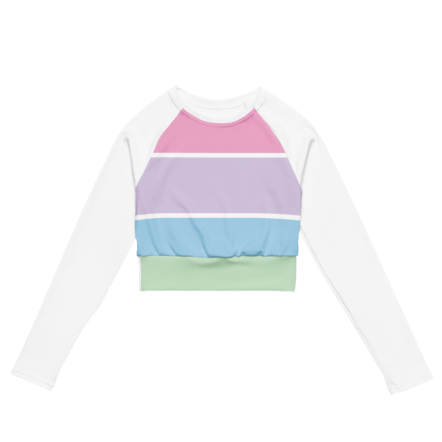 Women's Long-Sleeved Crop Top in Fun Fetti Colours