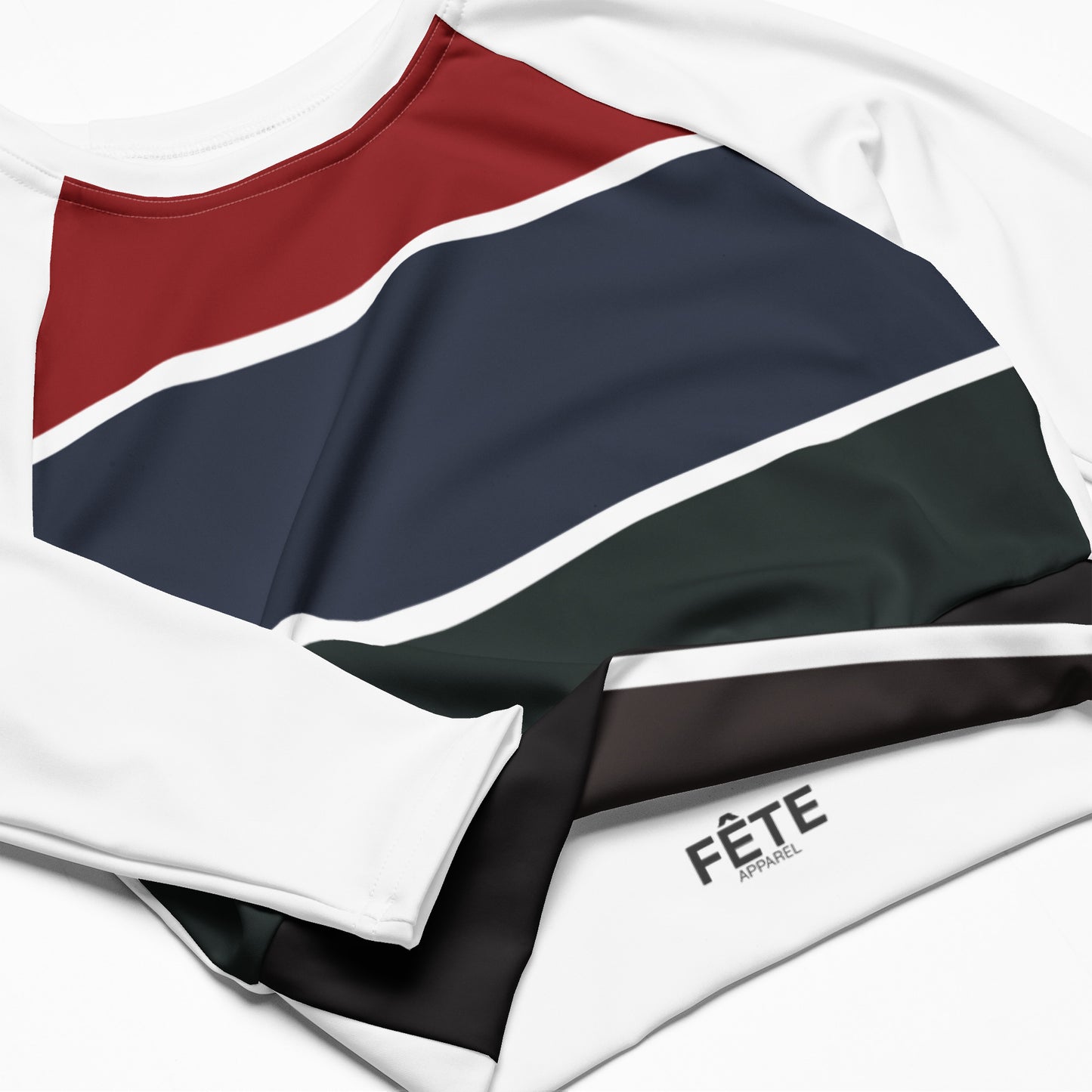 Women's Long-Sleeved Crop Top in Francis XI Classic Colours
