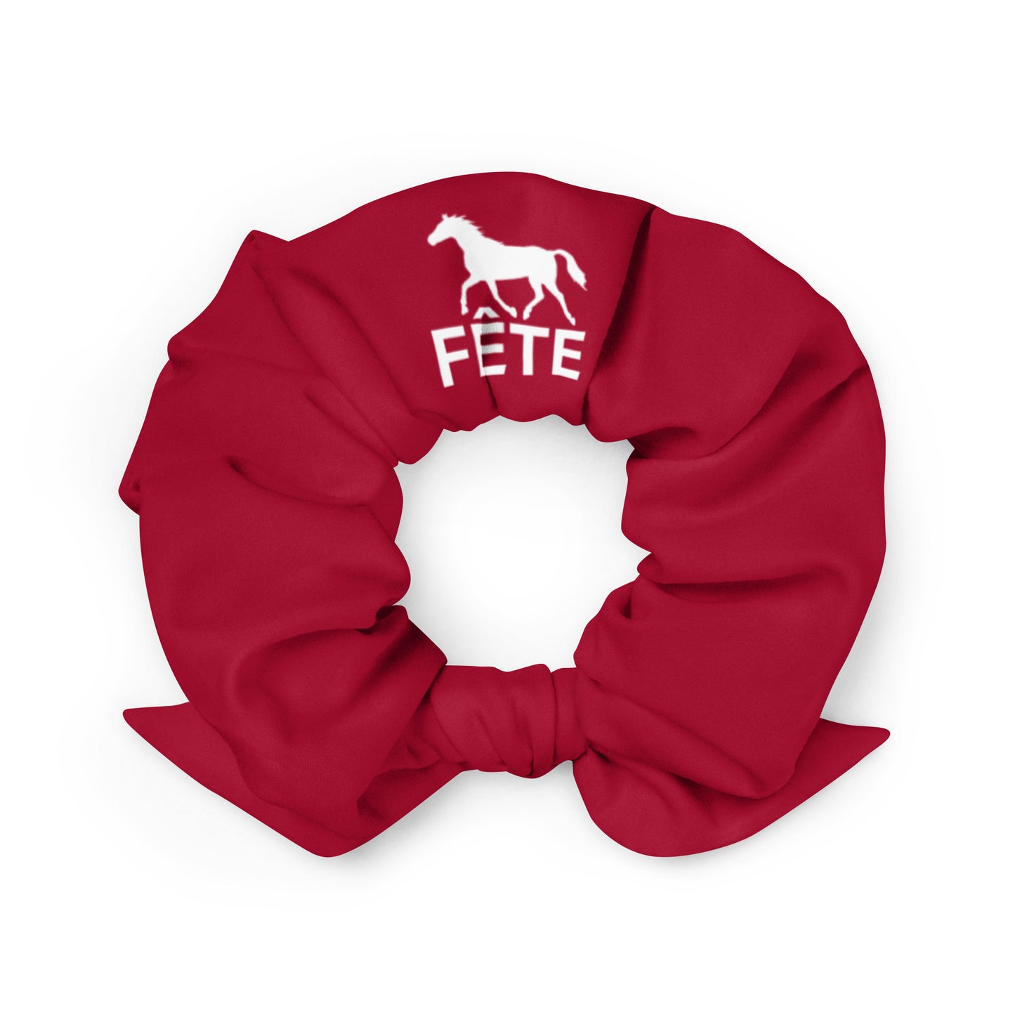 Scrunchie "FÊTE" Equestrian in Barn Red