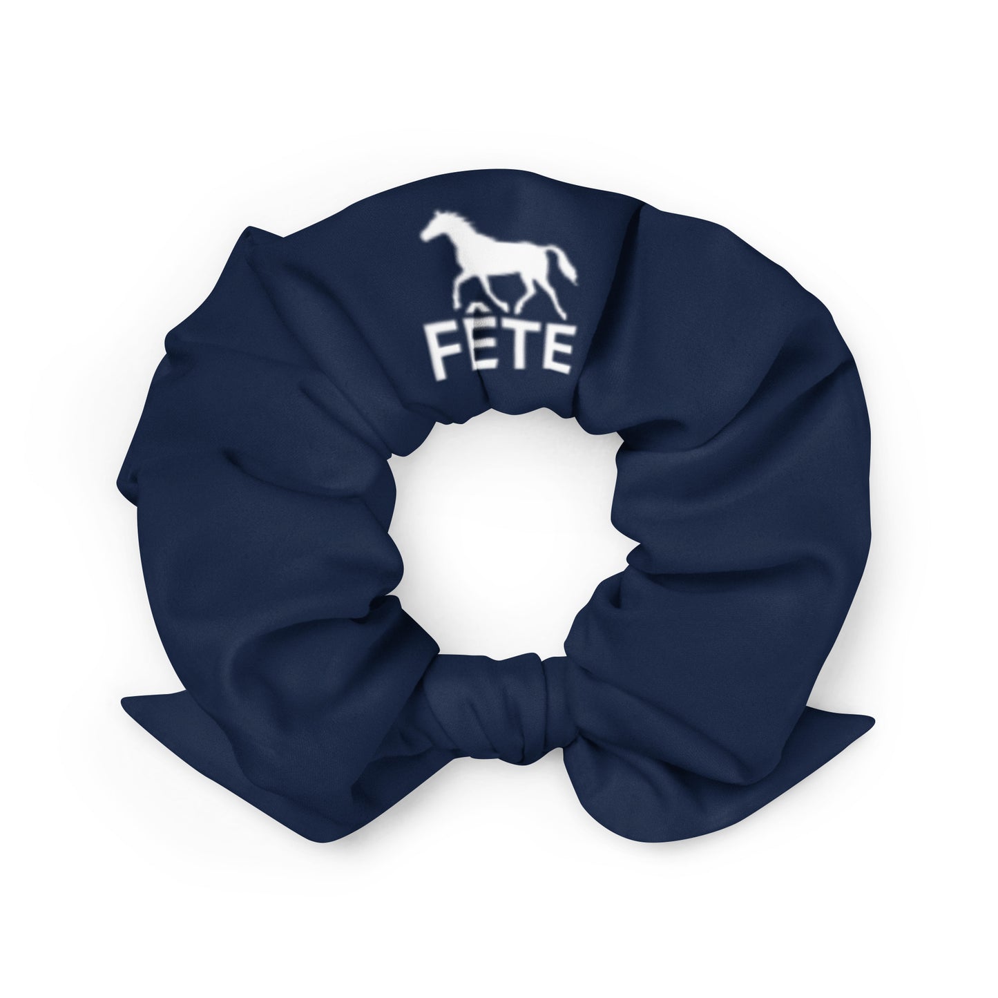 Scrunchie "FÊTE" Equestrian in French Navy