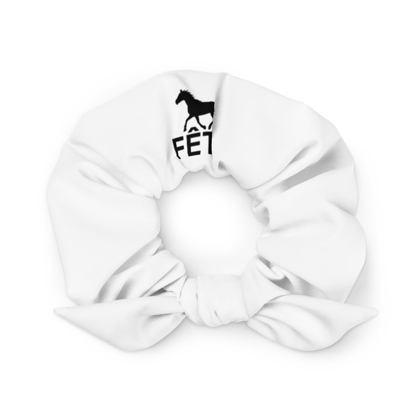 Scrunchie "FÊTE" Equestrian in Classic White