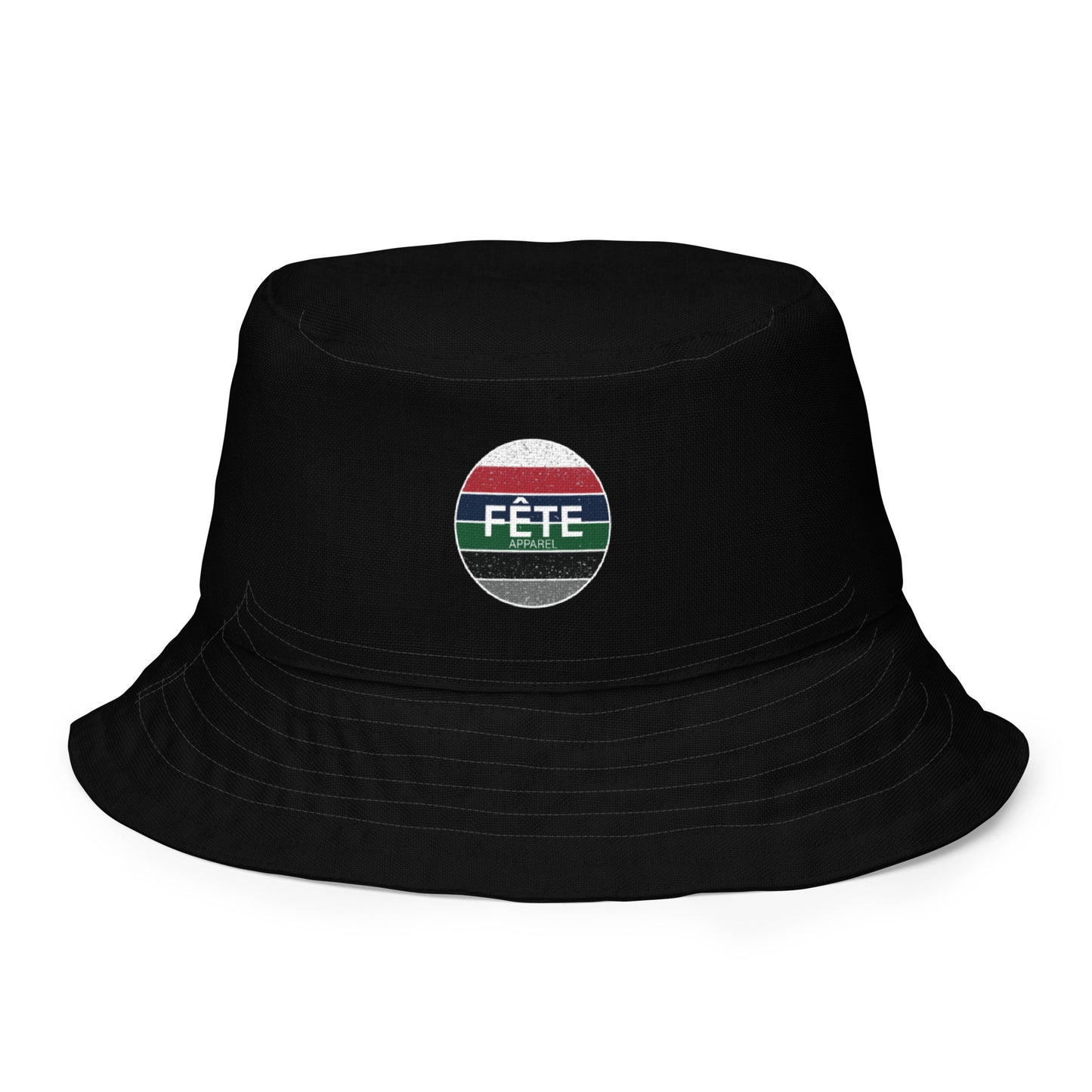 Bucket Hat "FÊTE" in Classic White & Basic Black