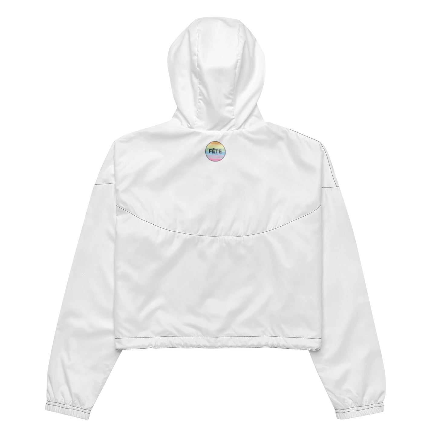 Women’s Cropped Windbreaker in Fun Fetti Colours with White or Black Trim