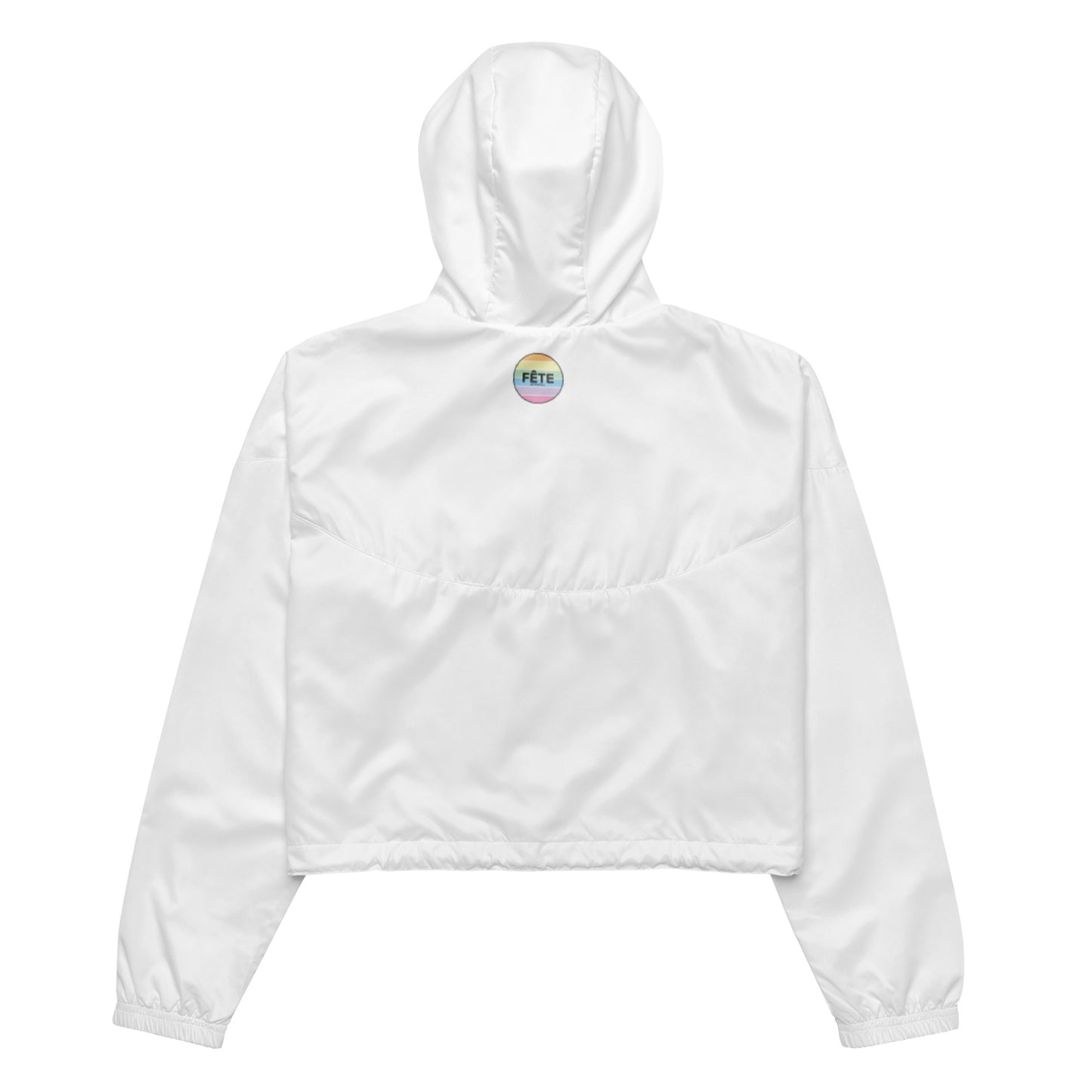Women’s Cropped Windbreaker in Fun Fetti Colours with White or Black Trim