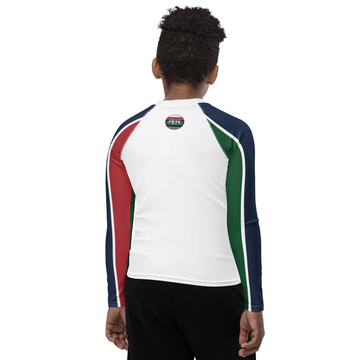 Youth Long-Sleeved Sun Shirt "MY BFF EATS HAY" in Classic White, Barn Red, French Navy & Racing Green