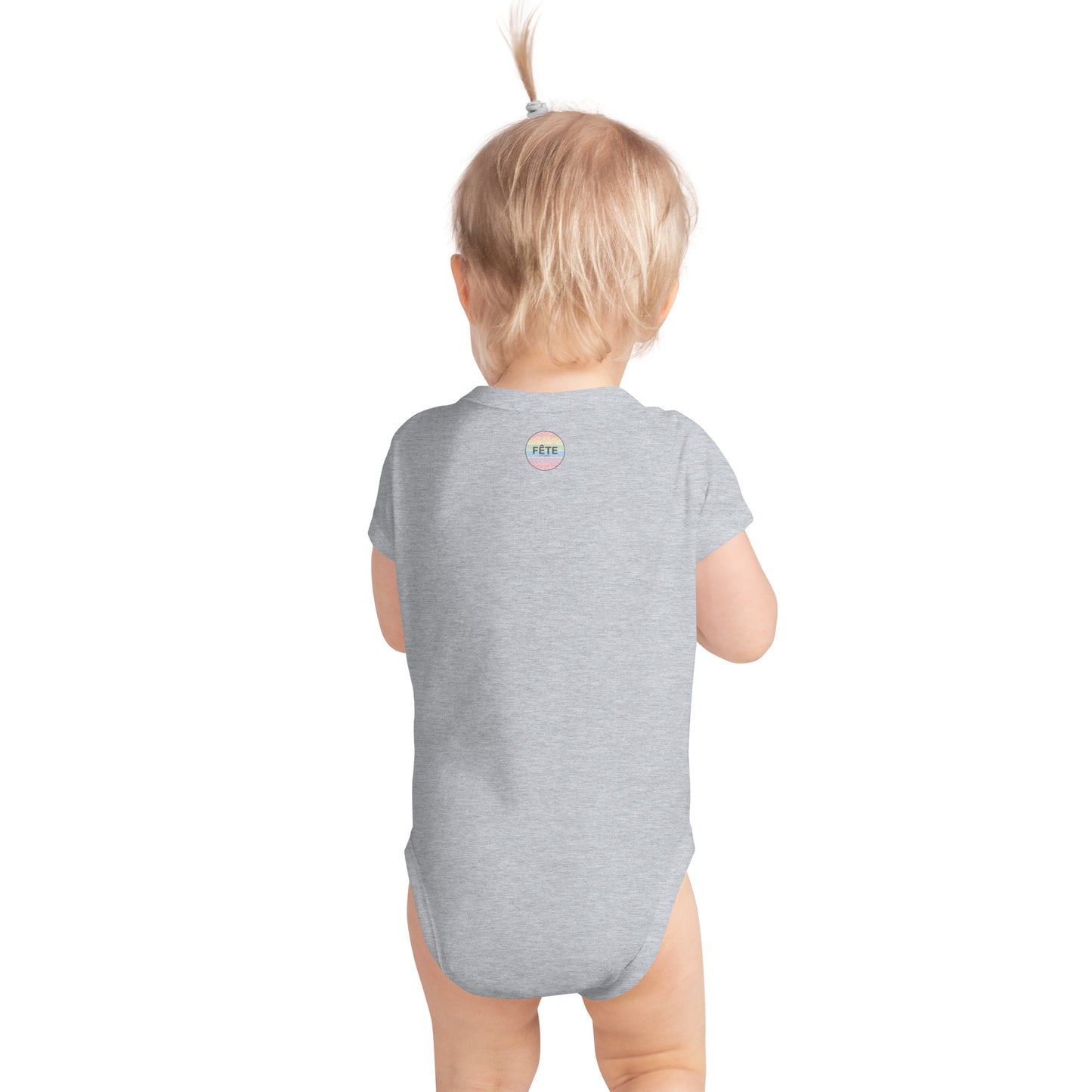 Infant Onesie "BORN TO RIDE" Embroidered in Storm Grey on Pink, Heather Grey or Classic White