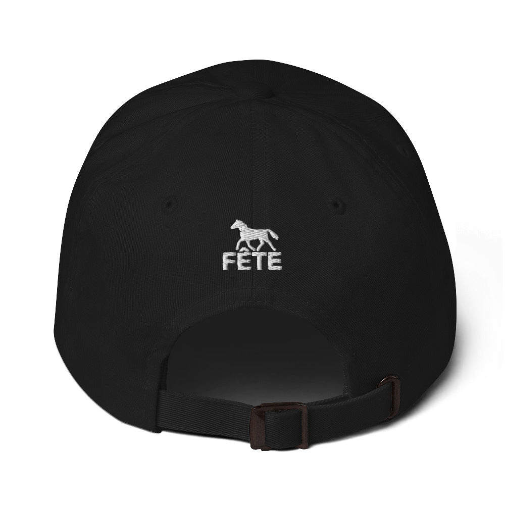 Adjustable Cap "SOLACE STABLES" Embroidered in Classic White on Basic Black or Storm Grey