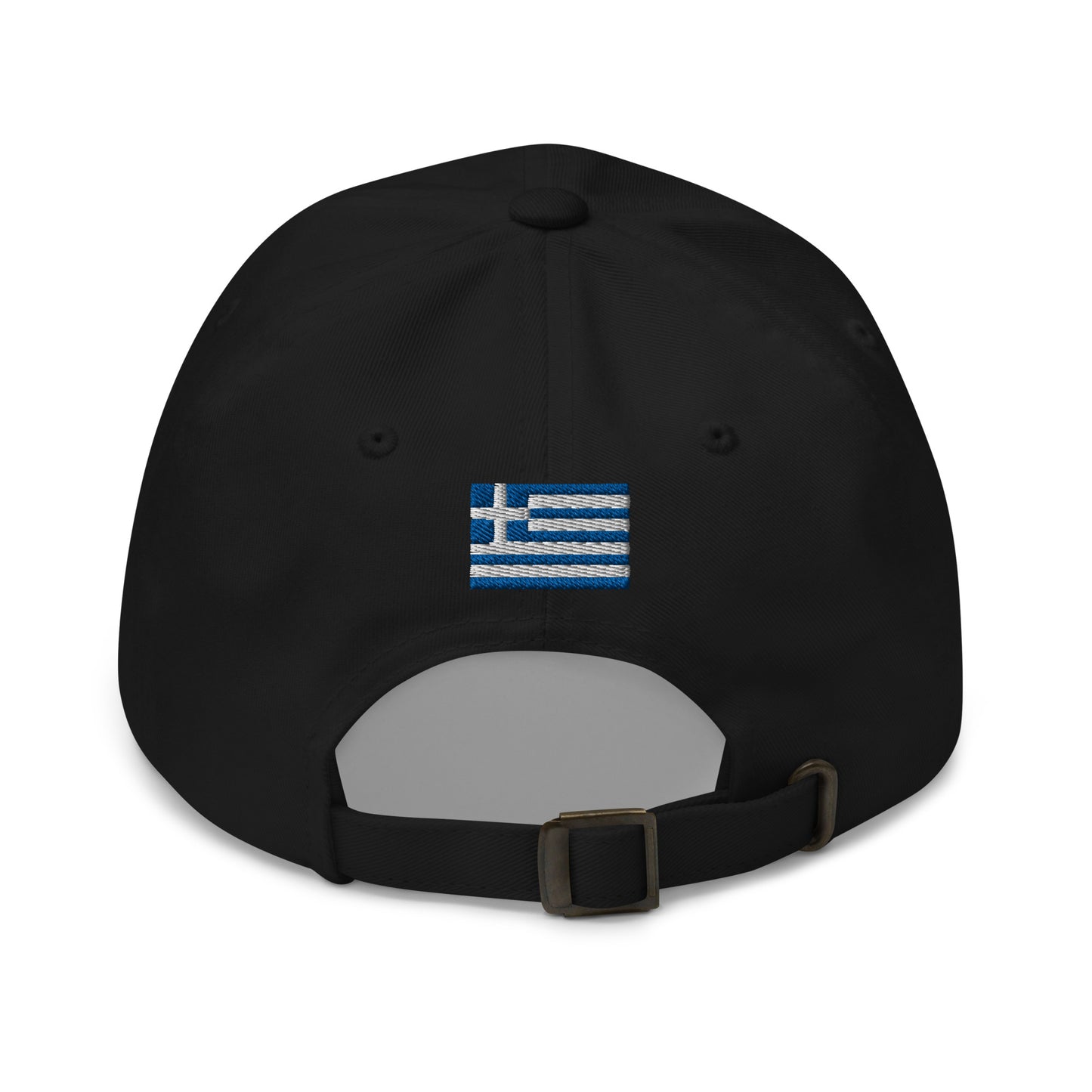 Adjustable Cap "TAVERNA RODOS" Embroidered in Classic White & Royal Blue on Basic Black or Classic White
