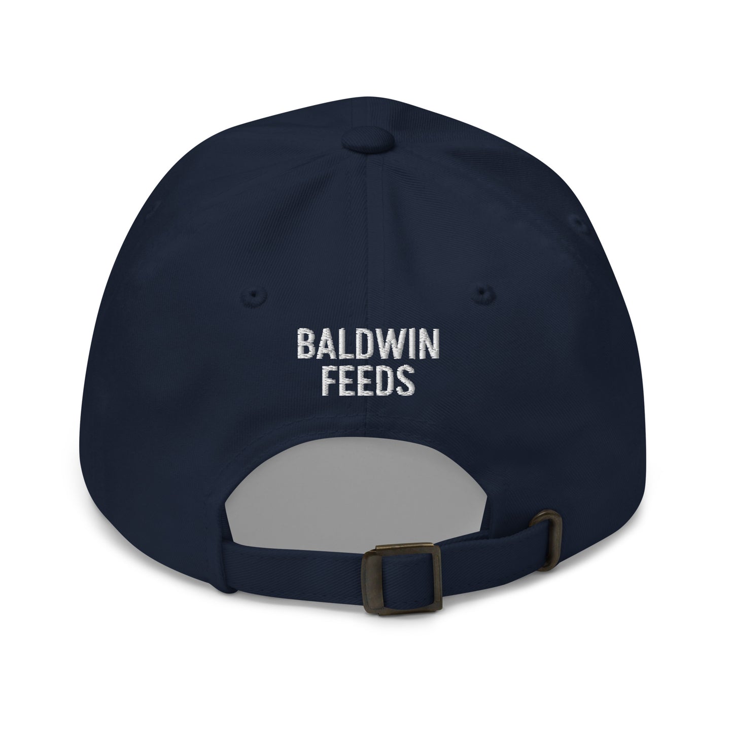 Adjustable Cap "PERFECTLY RAW" Embroidered in Classic White on Basic Black, French Navy, Barn Red, Polo Green or Storm Grey