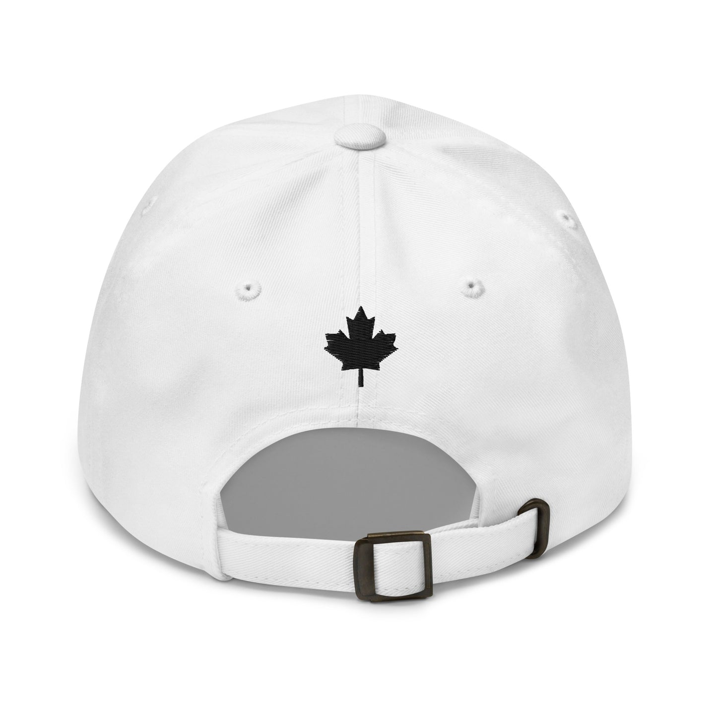 Adjustable Cap "DEER POINTE PARK" Embroidered in Basic Black & Old Gold on Classic White