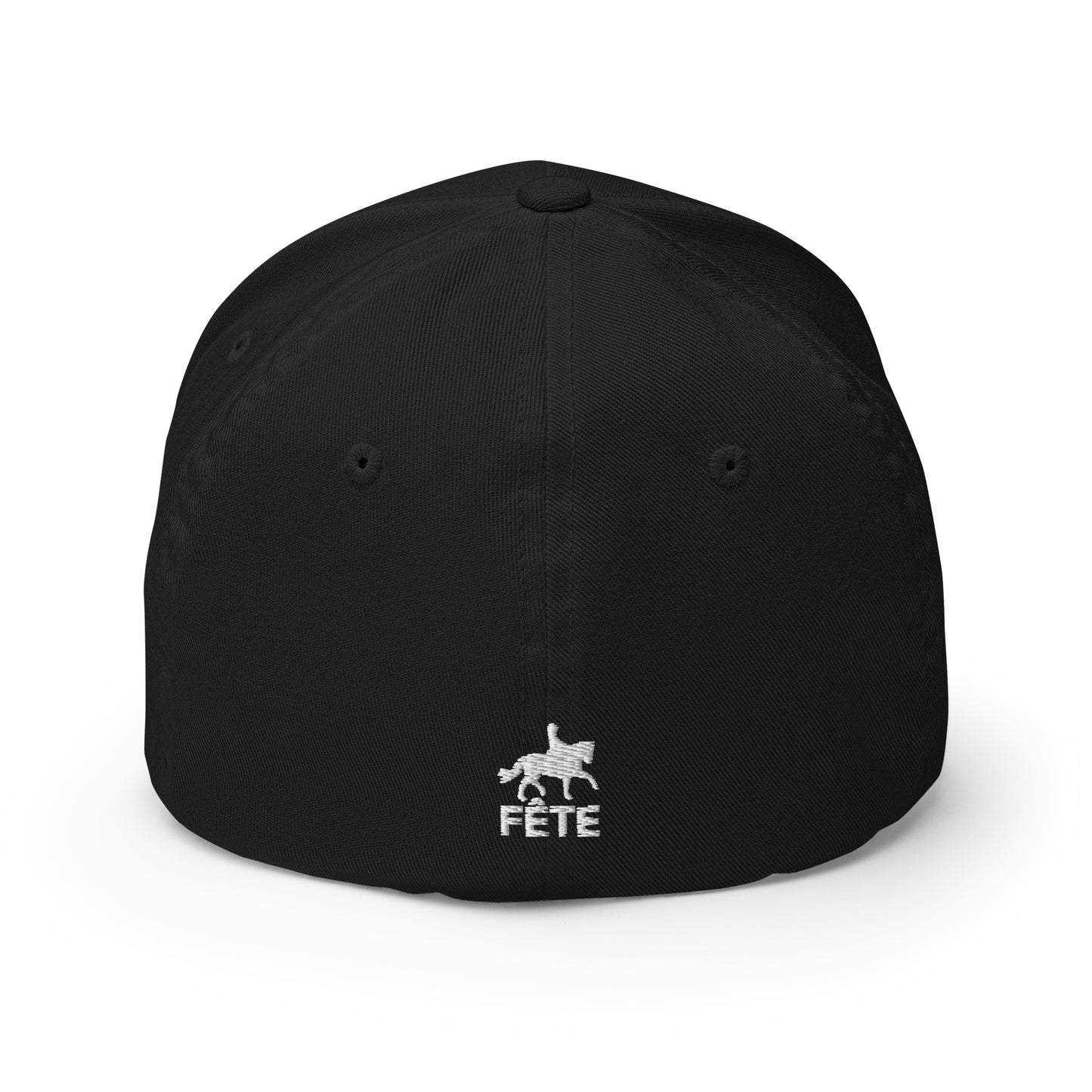 Structured Cap "SOLACE STABLES" Embroidered in Classic White on Basic Black