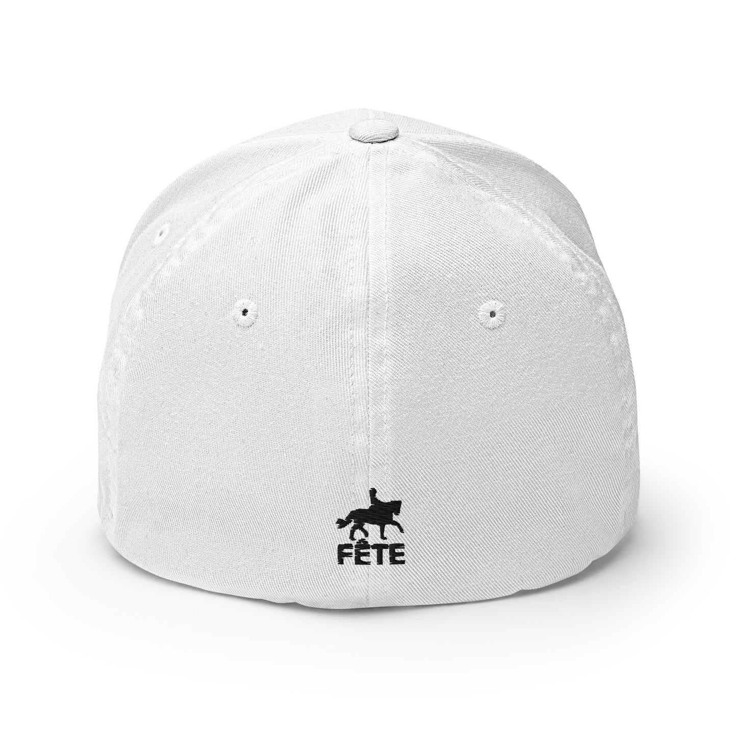 Structured Cap "SOLACE STABLES" Embroidered in Basic Black on Classic White