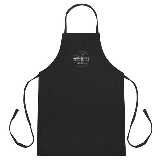 Apron "HEADINGLEY, MB" Embroidered in Classic White on Basic Black