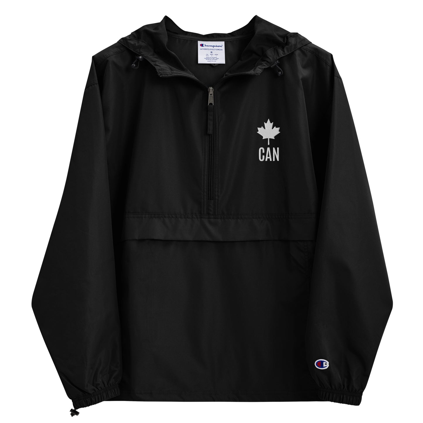 Adult Jacket "CAN" Maple Leaf Embroidered in Classic White on Basic Black, French Navy or Light Grey
