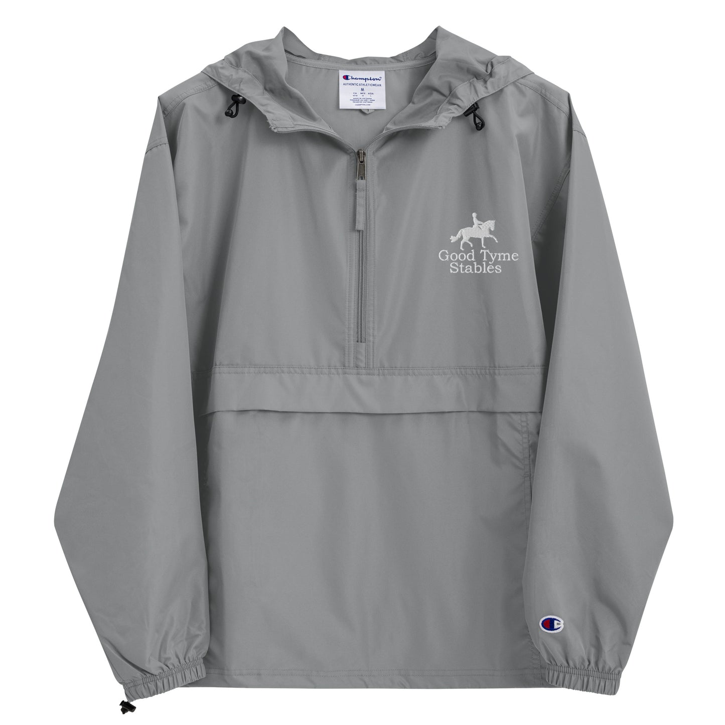 Adult Jacket "GOOD TYME STABLES" Embroidered in Classic White on Basic Black, French Navy or Light Grey