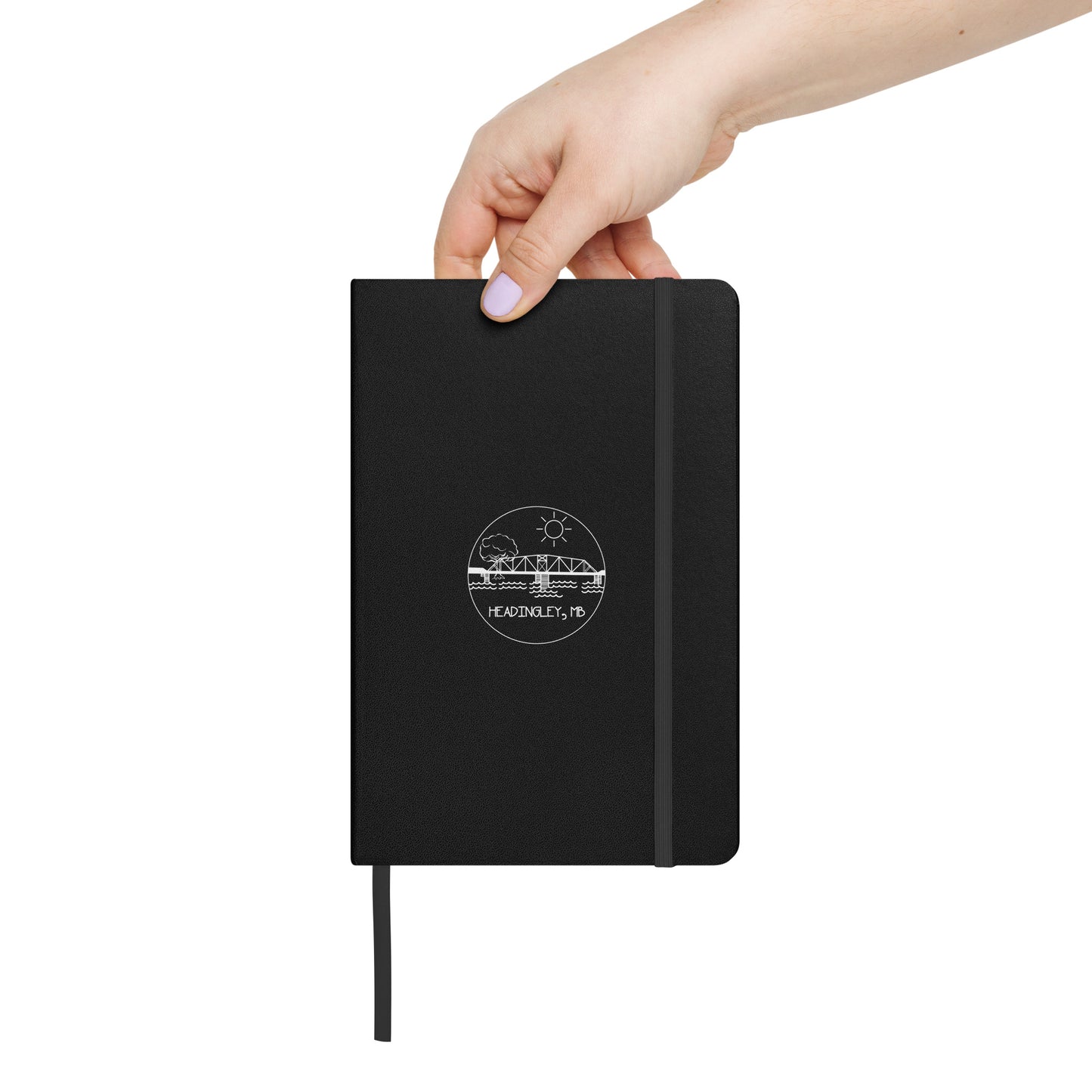 Journal "HEADINGLEY, MB" in Classic White on Basic Black, French Navy or Canadian Red
