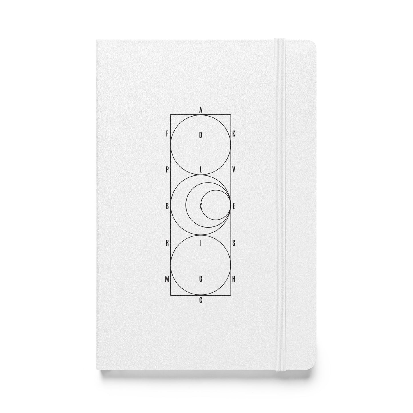 Hardcover Journal Dressage Ring in Basic Black on Classic White
