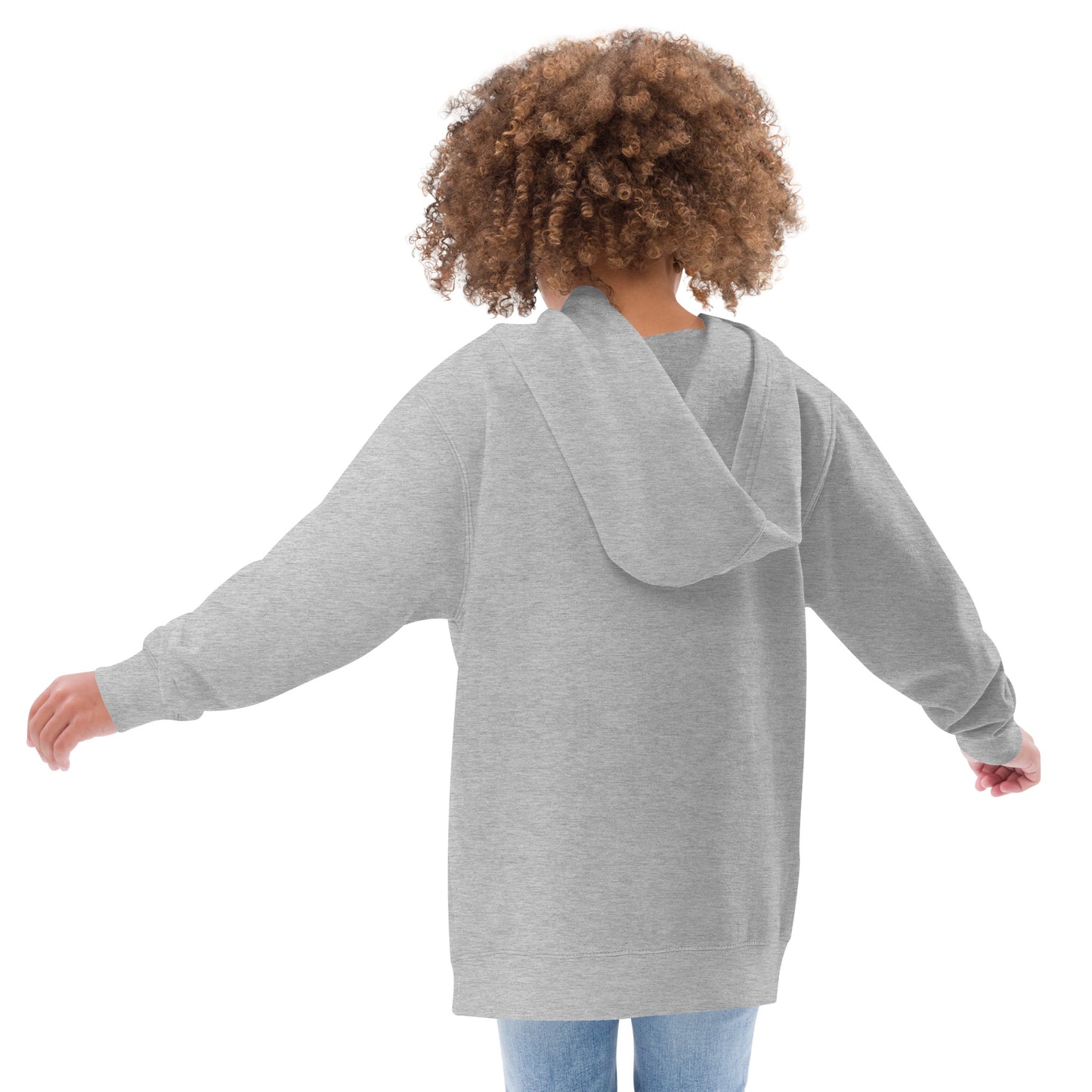 Children's Fleece Hoodie "COOKIES IMPROVE PERFORMANCE" Heart in Classic White or Heather Grey