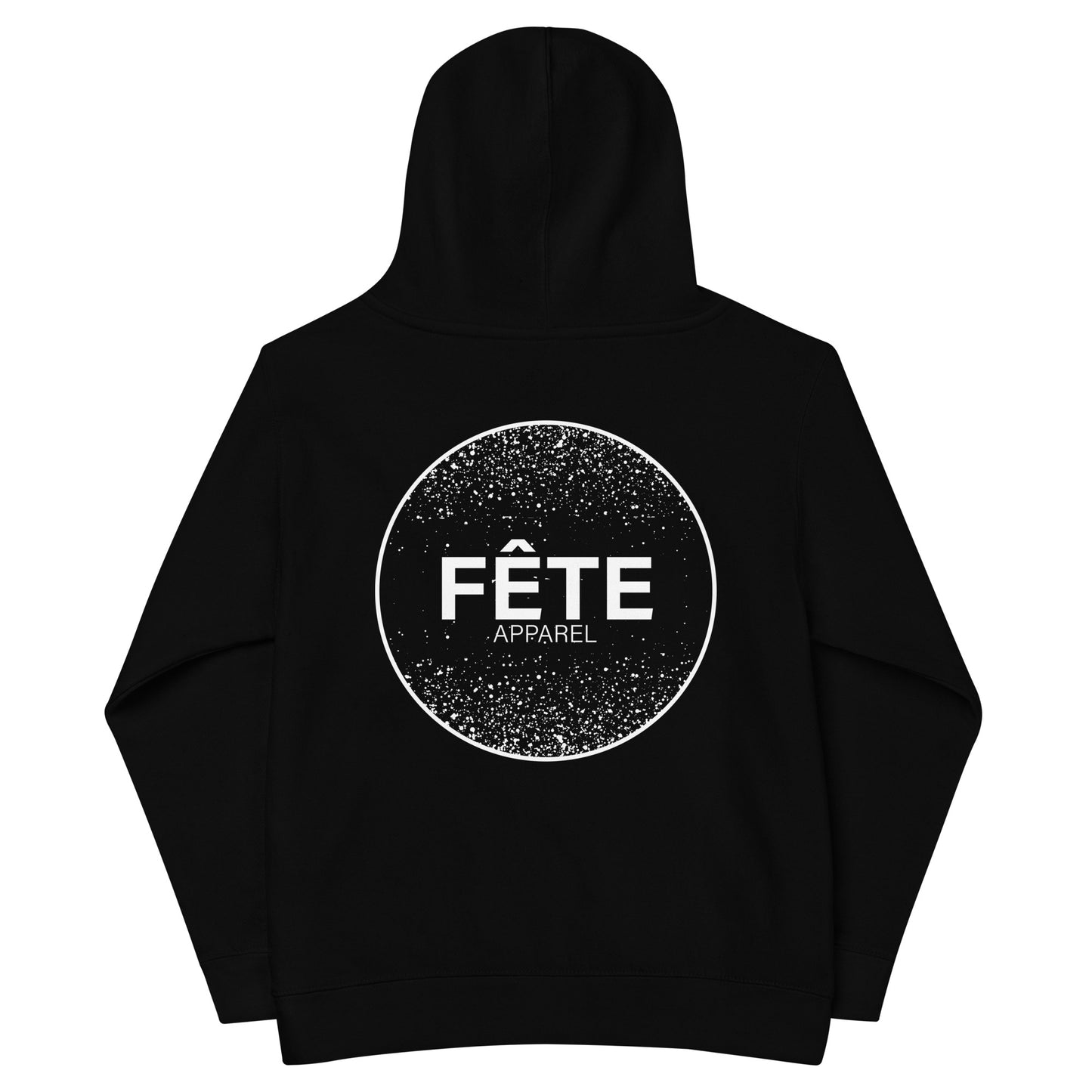 Children's Fleece Hoodie "GIDDY UP" in Classic White on Basic Black or French Navy
