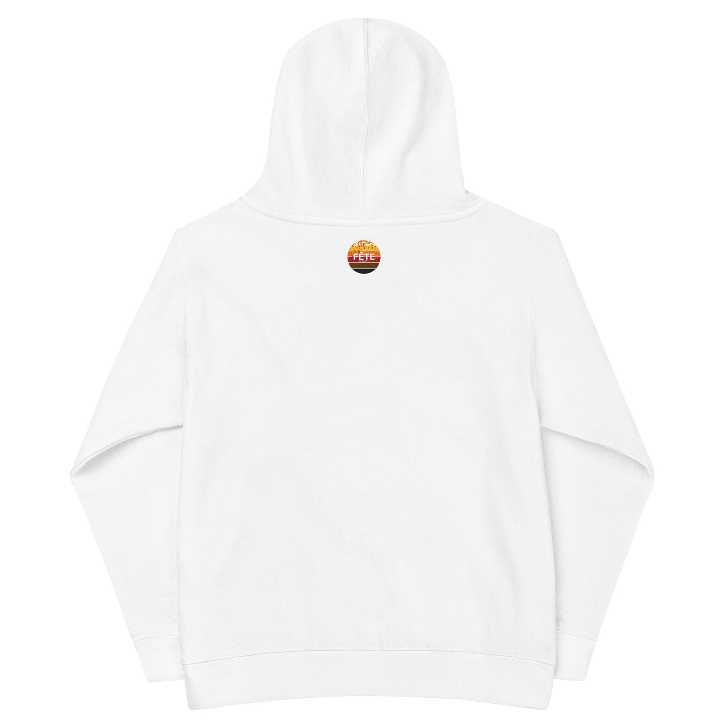 Children's Fleece Hoodie "PERFECTLY RAW PET FOOD" Embroidered in Pumpkin Orange on Classic White or Basic Black