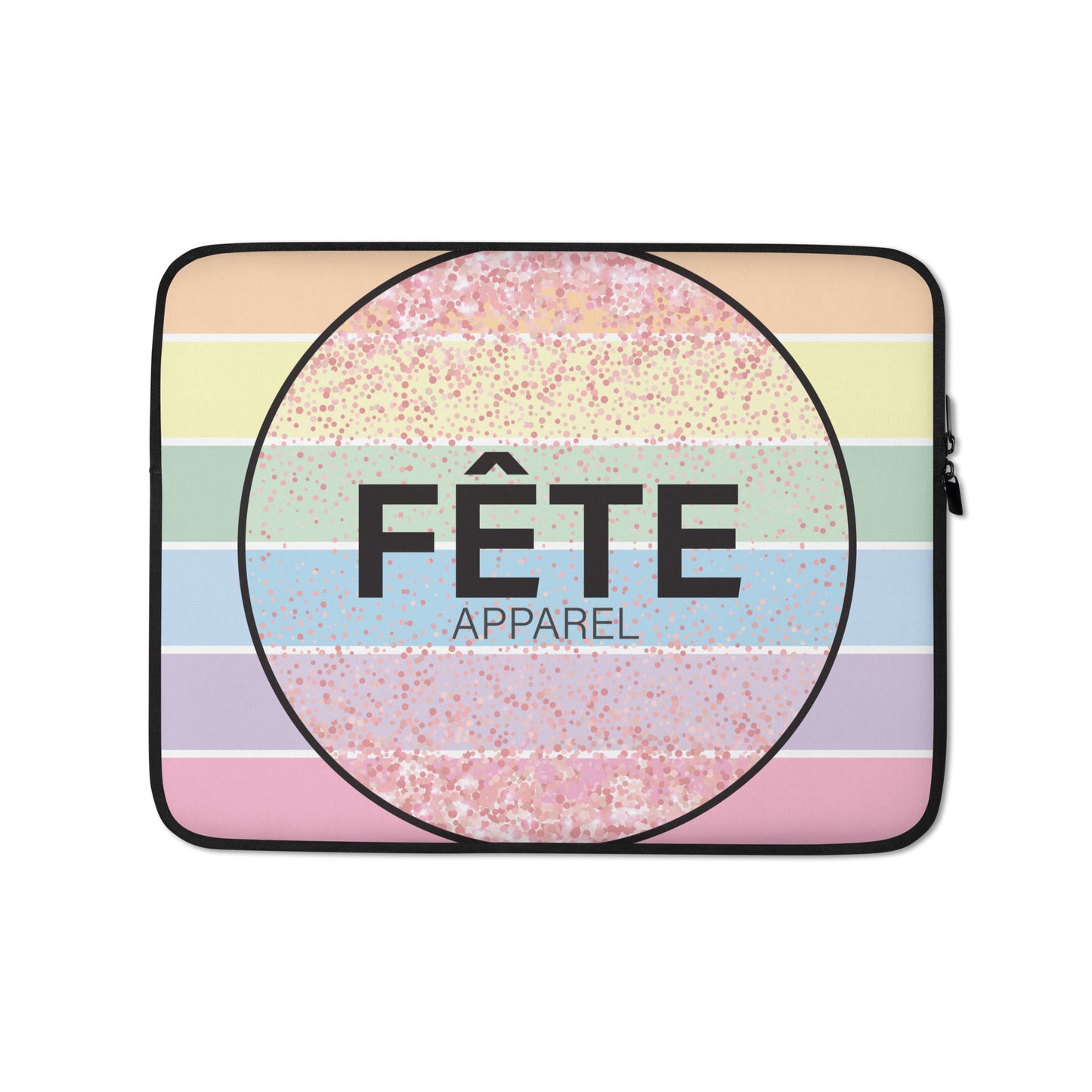 Laptop Sleeve in Fun Fetti Pastel Colours with Large Logo