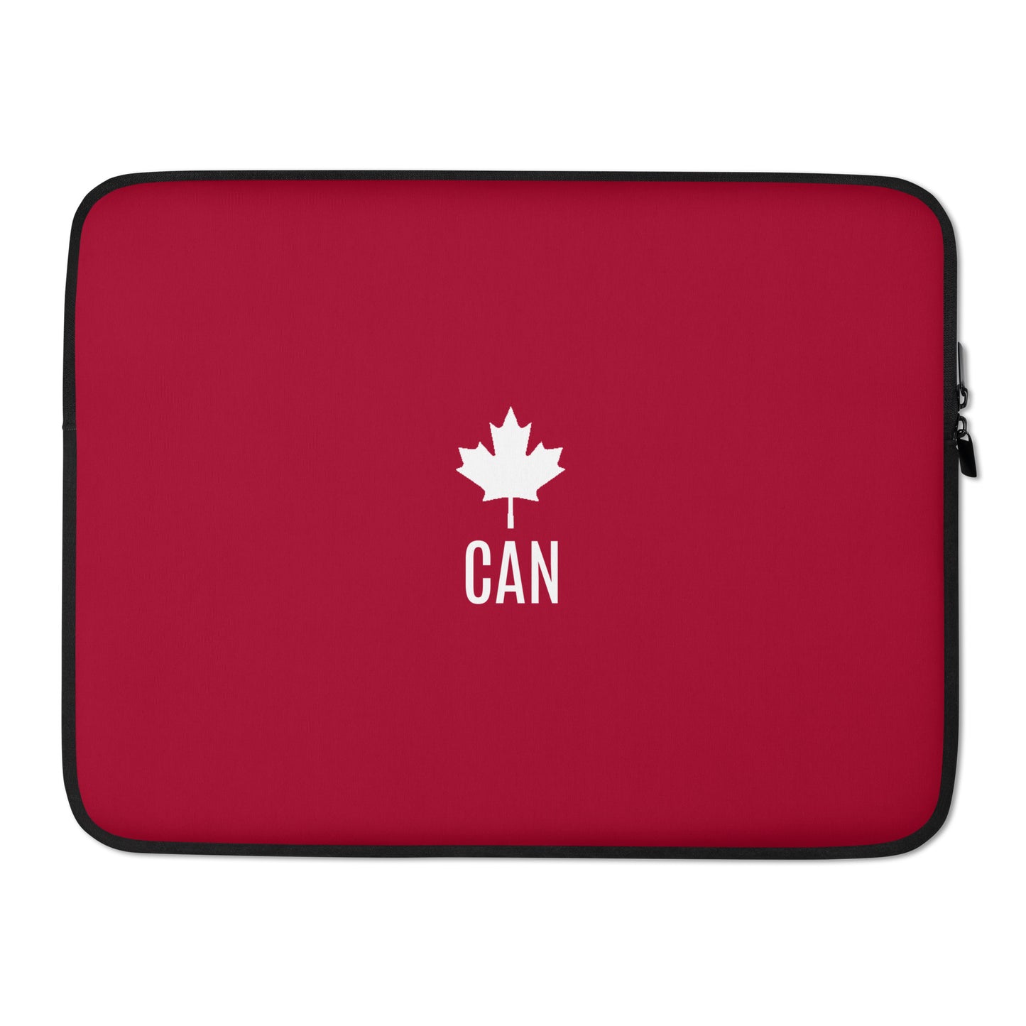 Laptop Sleeve "CAN" Maple Leaf in Barn Red