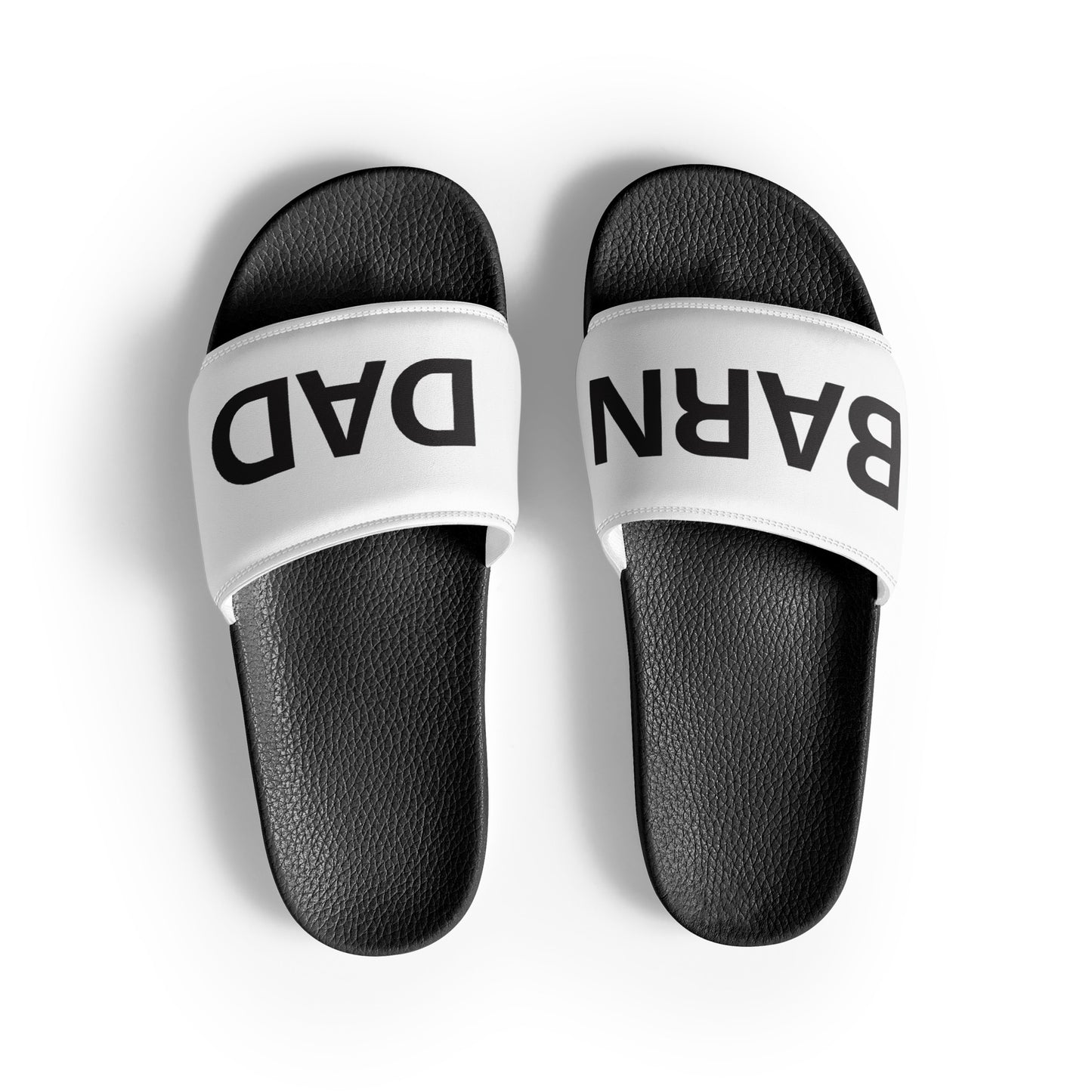 Men’s Slides "BARN DAD" in Black & White