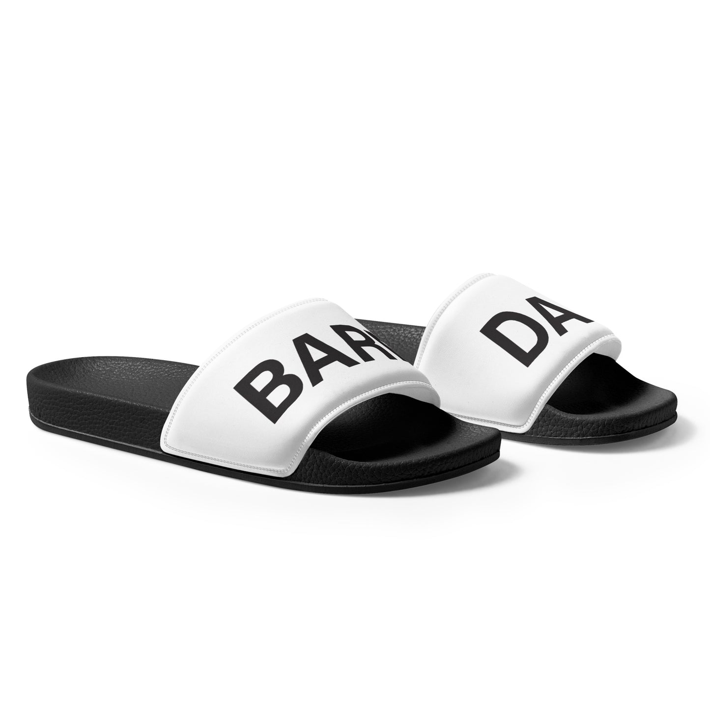 Men’s Slides "BARN DAD" in Black & White
