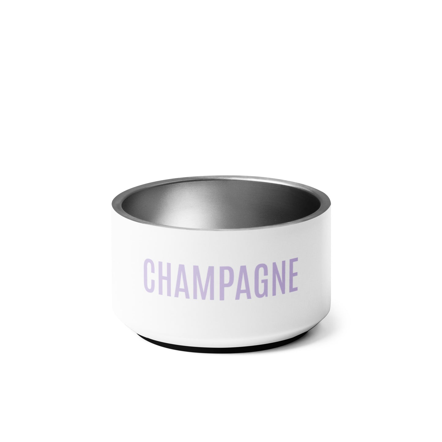 Pet Bowl "CHAMPAGNE" in Classic White & Grape Taffy