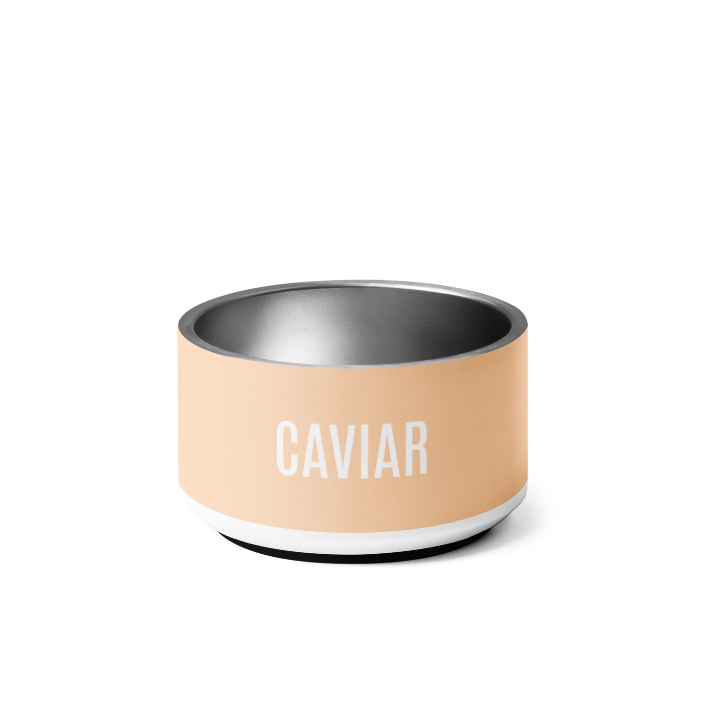 Pet Bowl "CAVIAR" in Peach Creamsicle