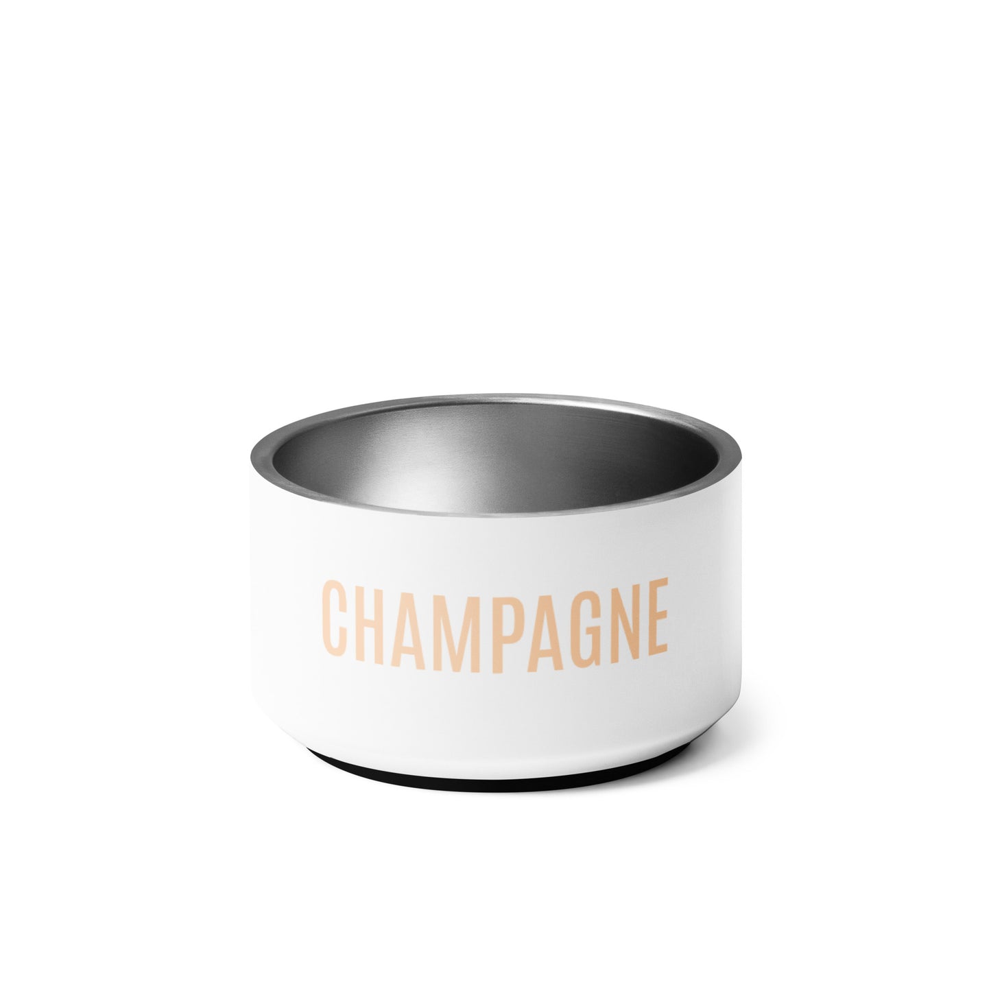 Pet Bowl "CHAMPAGNE" Pet Bowl in Classic White & Peach Creamsicle