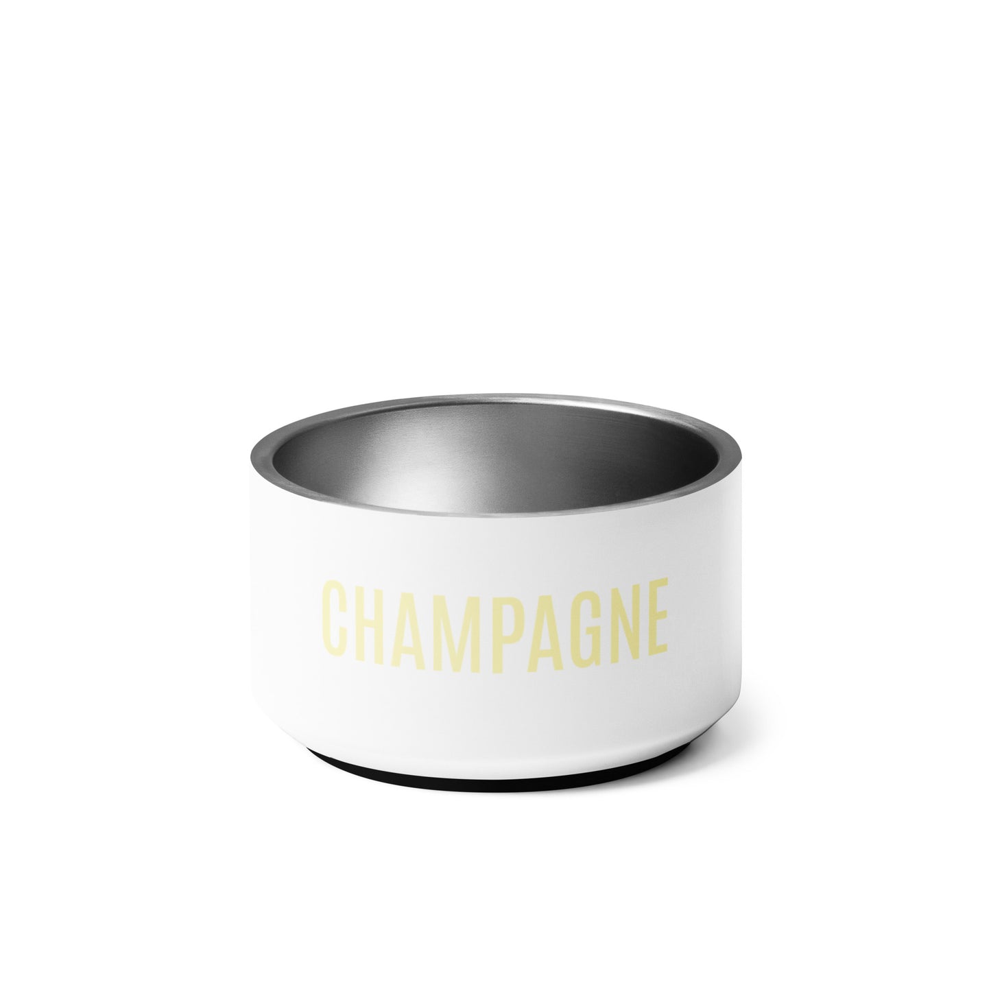 Pet Bowl "CHAMPAGNE" in Classic White & Frozen Lemonade