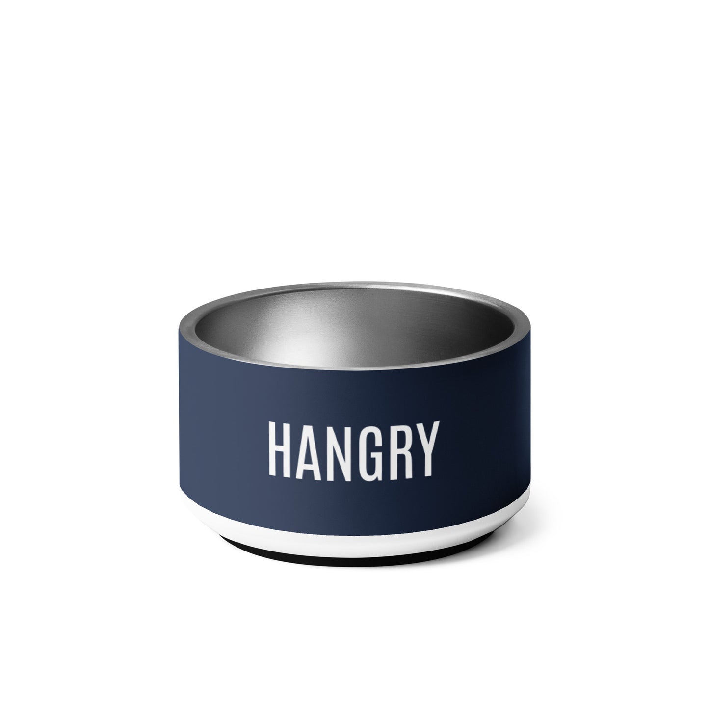 Pet Bowl "HANGRY" in French Navy