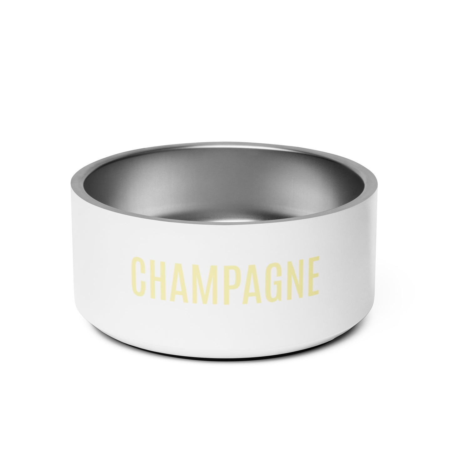Pet Bowl "CHAMPAGNE" in Classic White & Frozen Lemonade