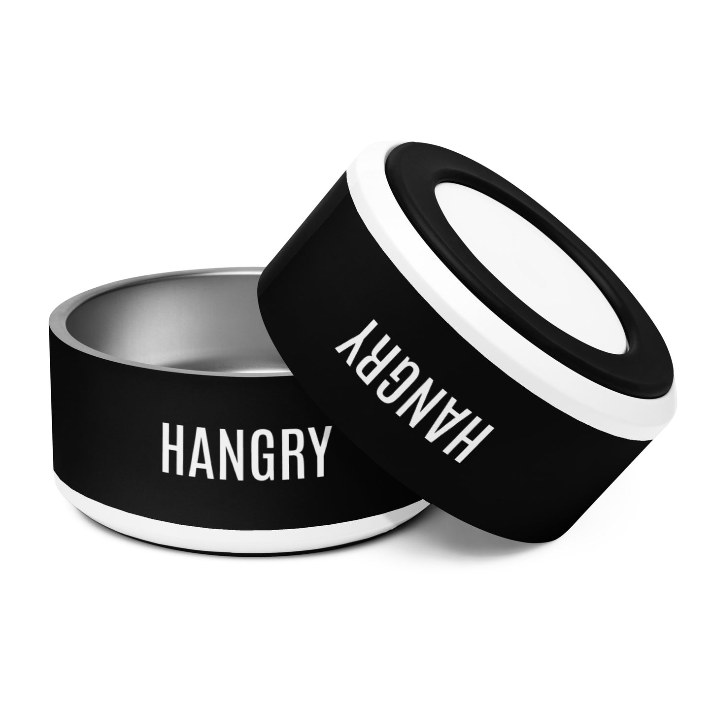 Pet Bowl "HANGRY" in Basic Black