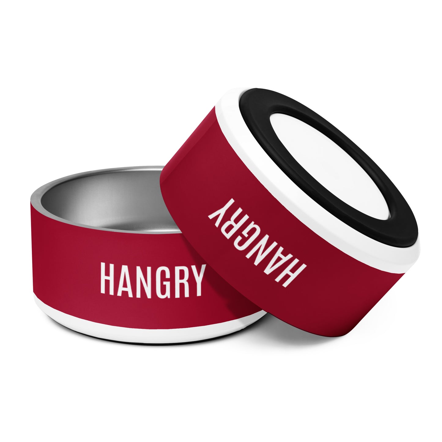 Pet Bowl "HANGRY" in Barn Red