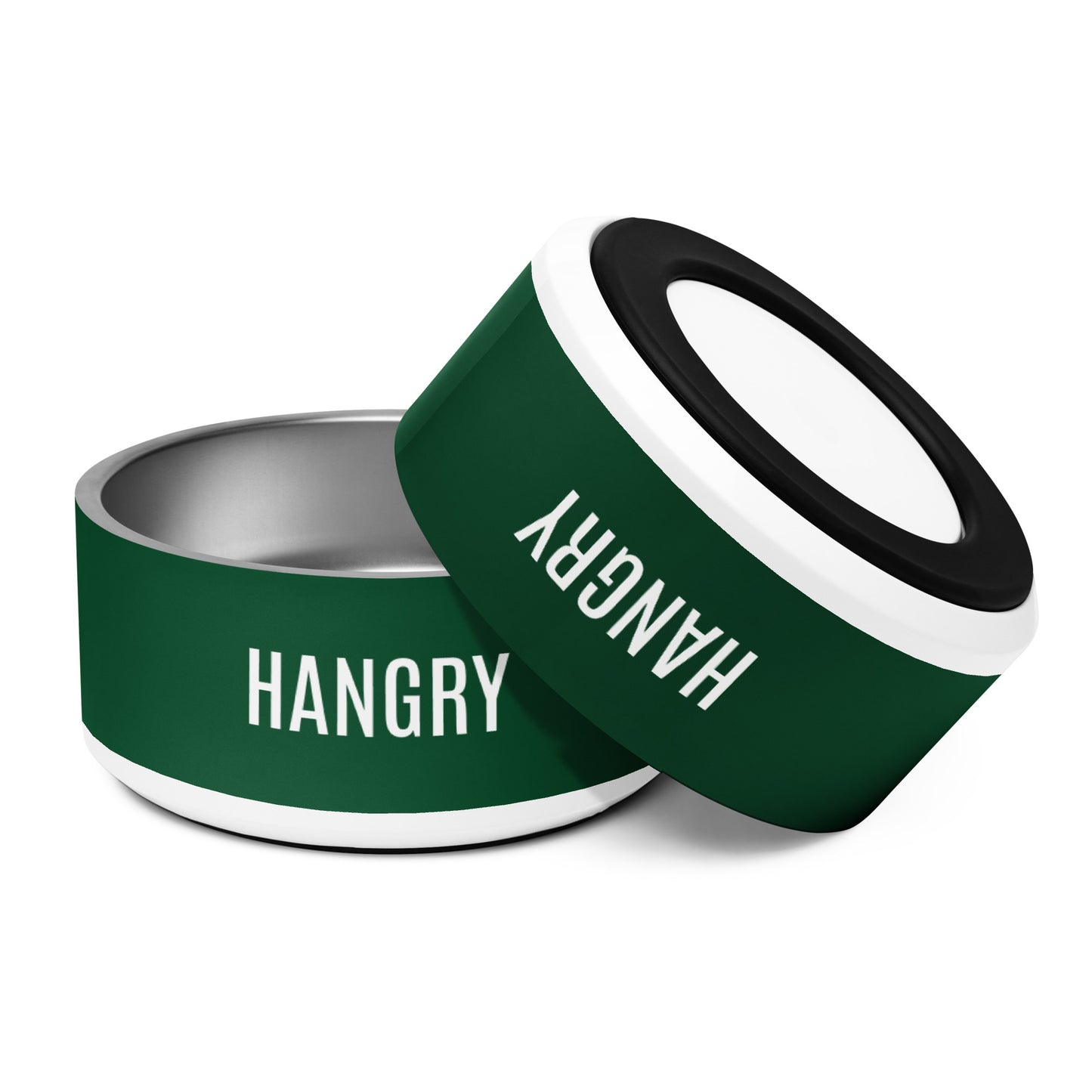 Pet Bowl "HANGRY" Pet Bowl in Racing Green