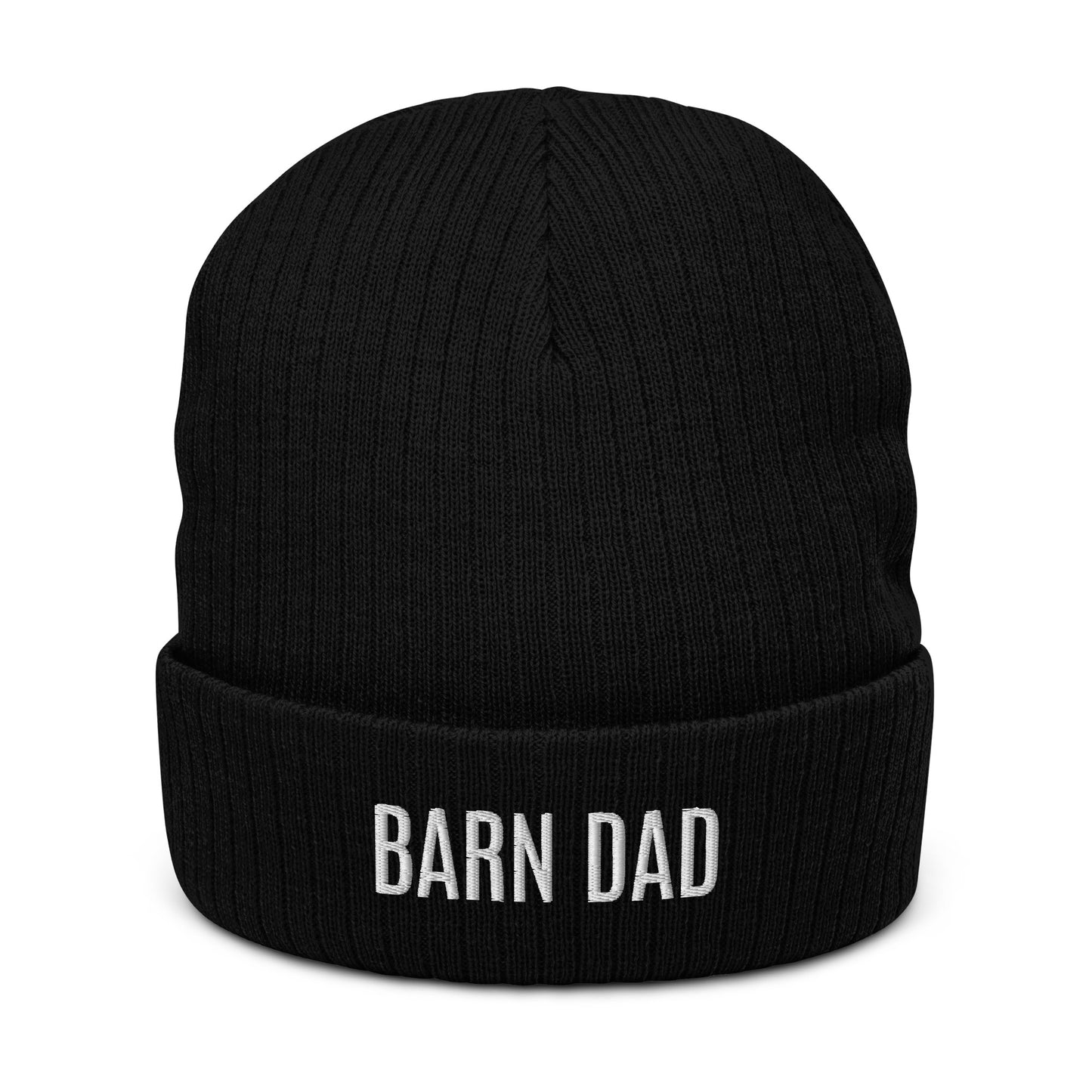 Beanie "BARN DAD" Embroidered in Classic White on Basic Black, French Navy or Light Grey