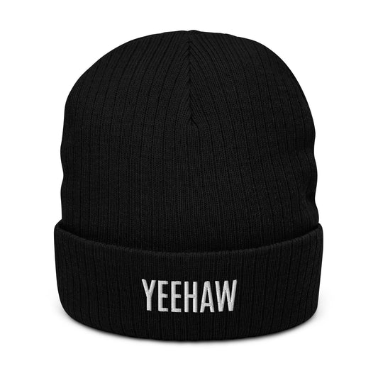 Beanie "YEEHAW" Embroidered in Classic White on Basic Black, French Navy or Light Grey