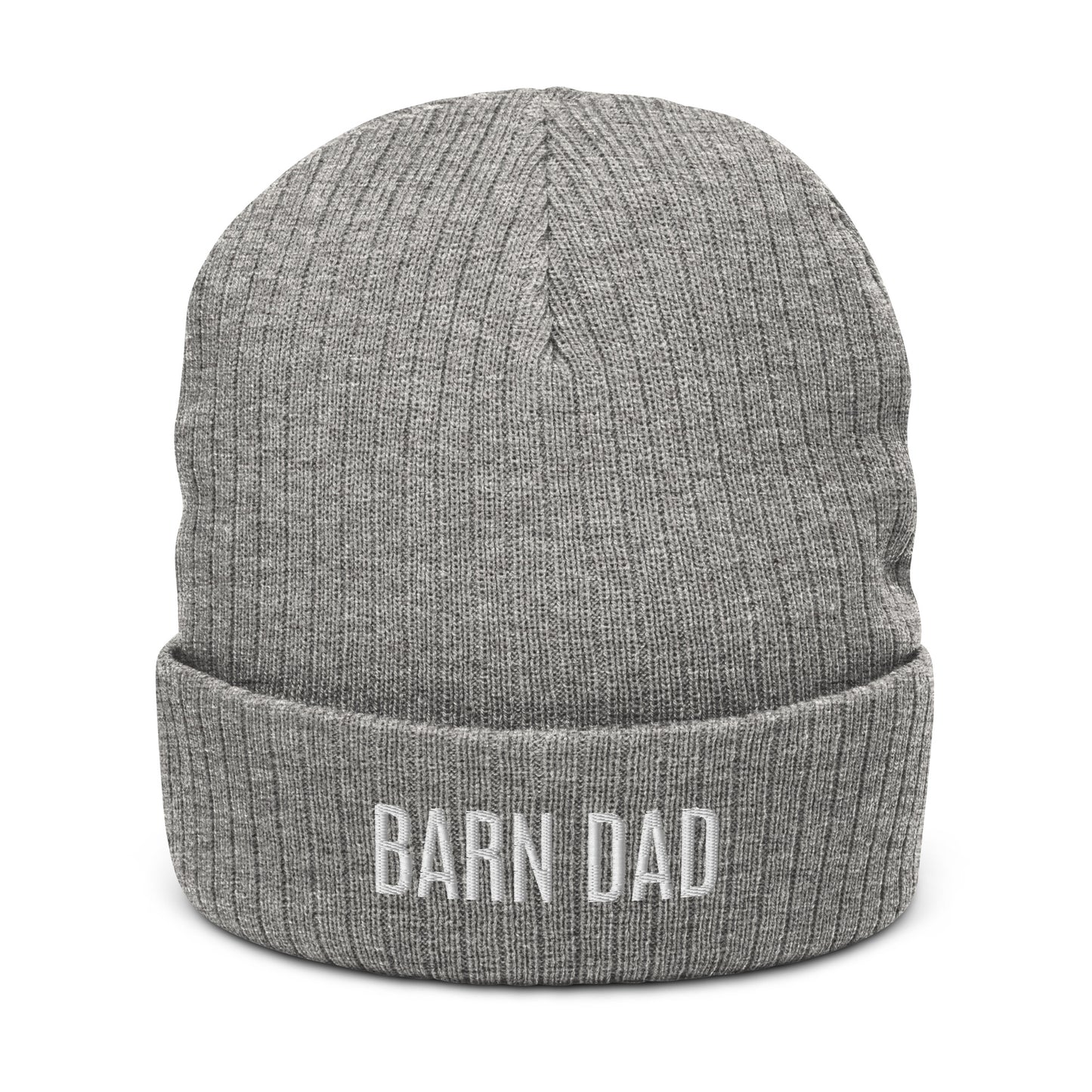 Beanie "BARN DAD" Embroidered in Classic White on Basic Black, French Navy or Light Grey