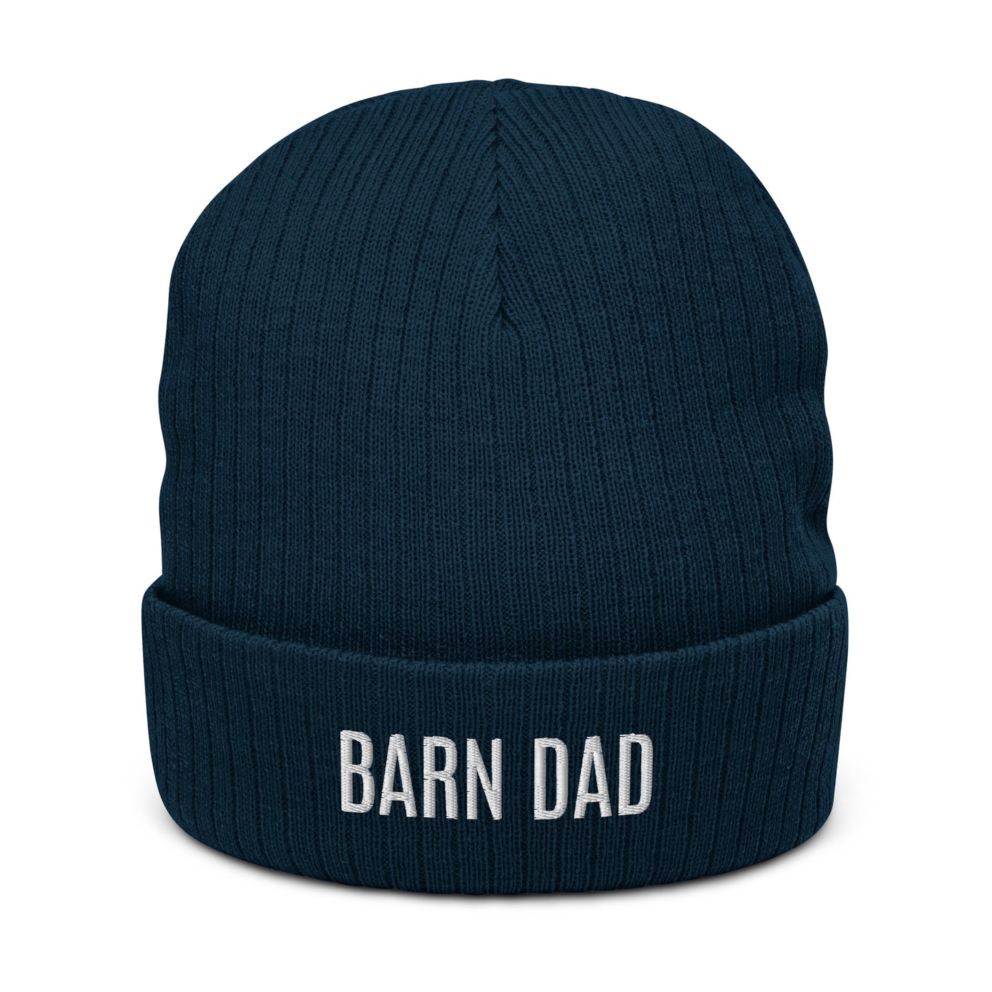 Beanie "BARN DAD" Embroidered in Classic White on Basic Black, French Navy or Light Grey
