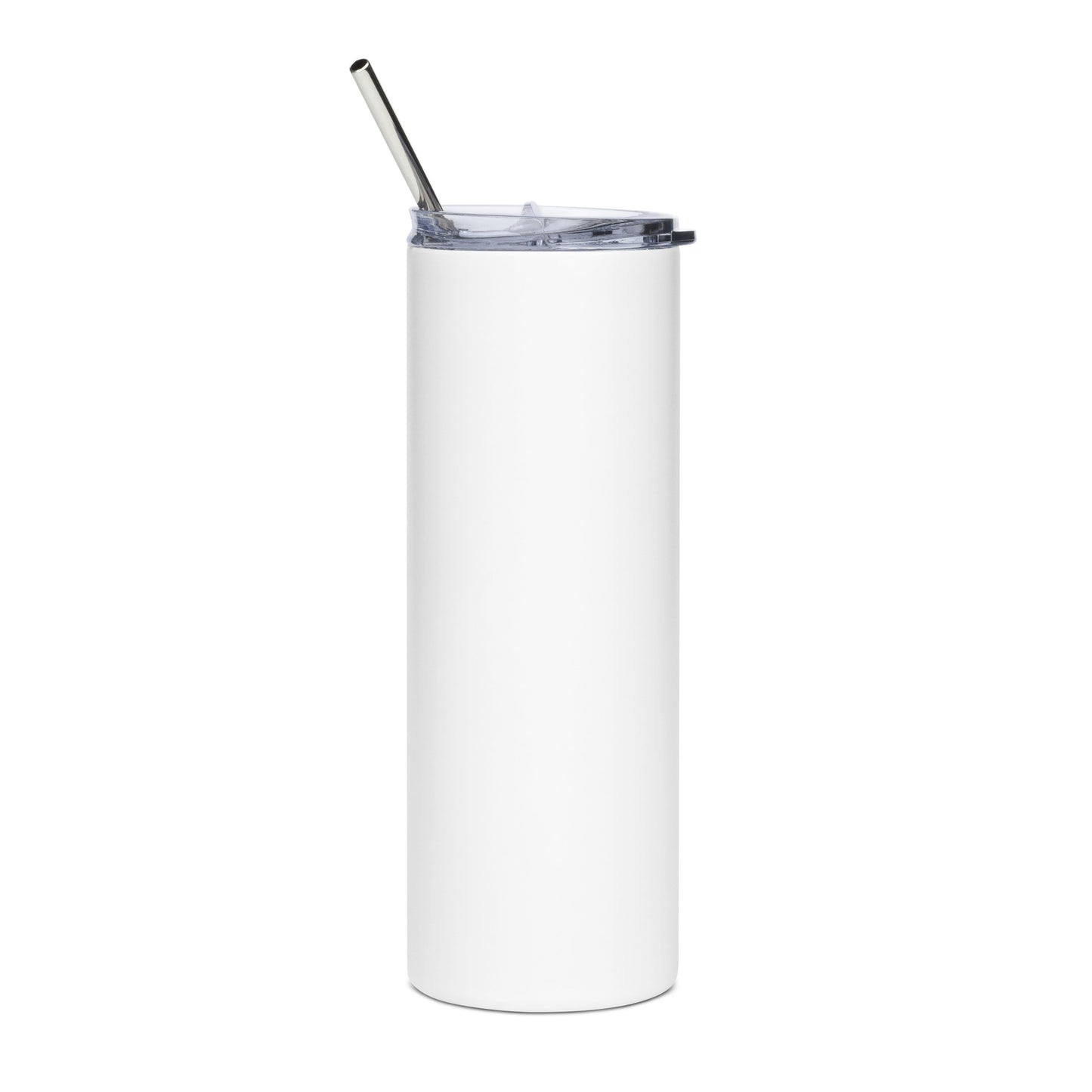 Tall Tumbler "RING LEADER" in Basic Black & Blue Bubblegum on Classic White