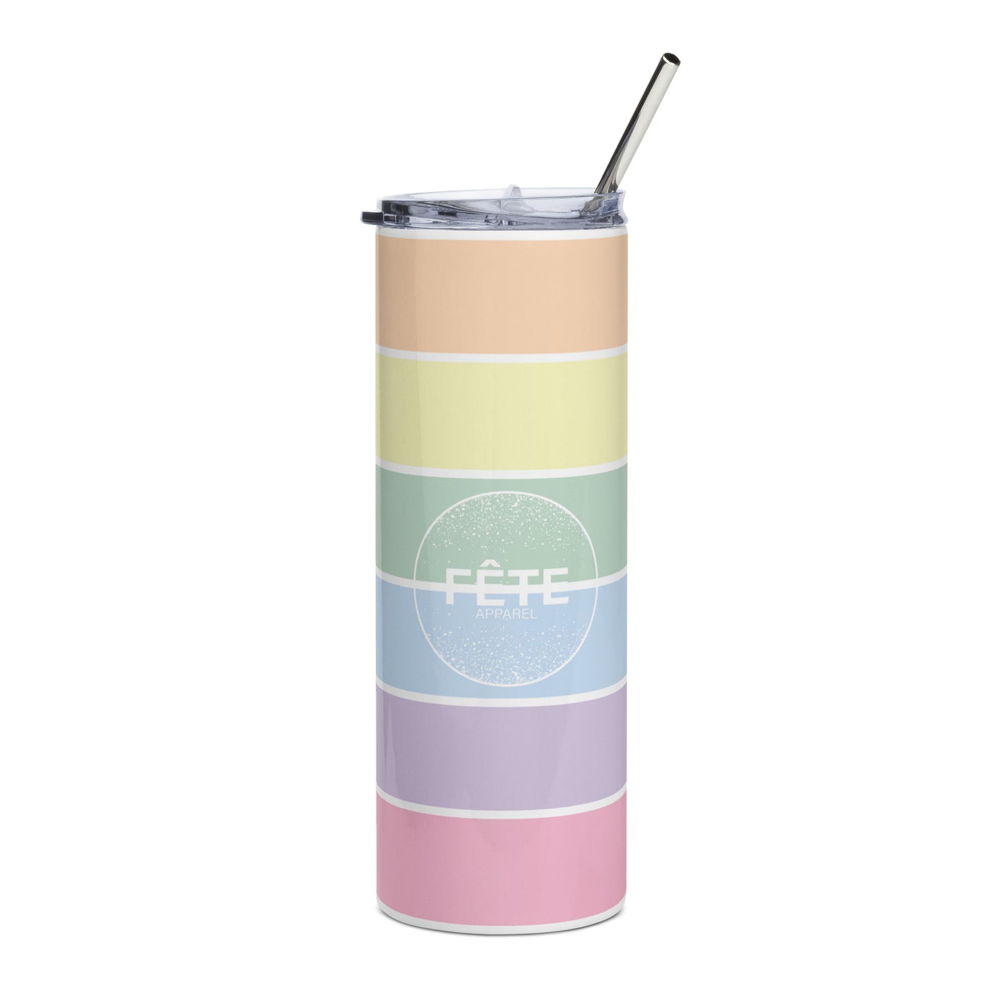 Tall Tumbler "FÊTE Apparel" in Fun Fetti Pastel Colours
