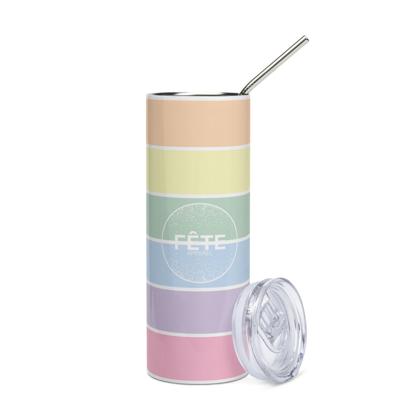Tall Tumbler "FÊTE Apparel" in Fun Fetti Pastel Colours