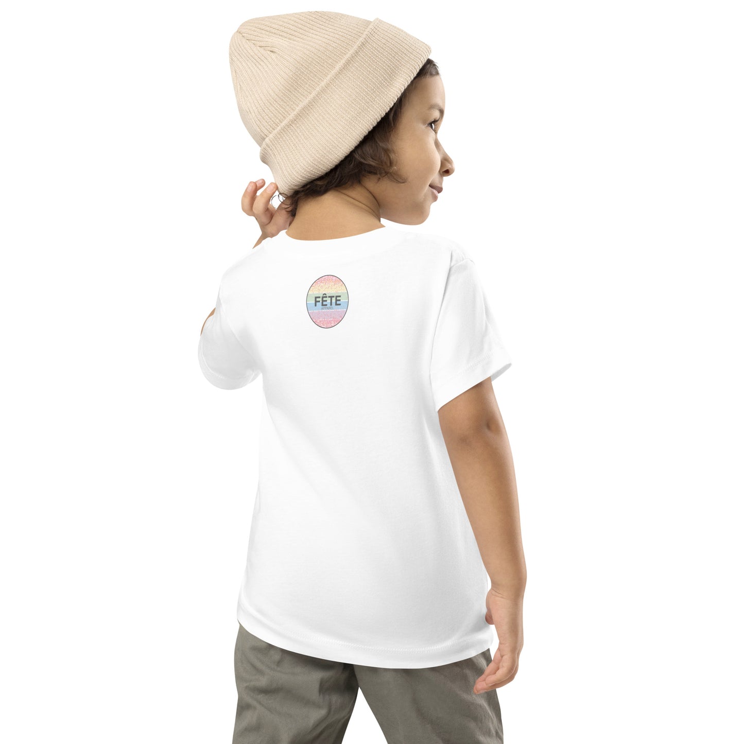 Children's T-Shirt "BORN TO RIDE" in Classic White or Light Pink